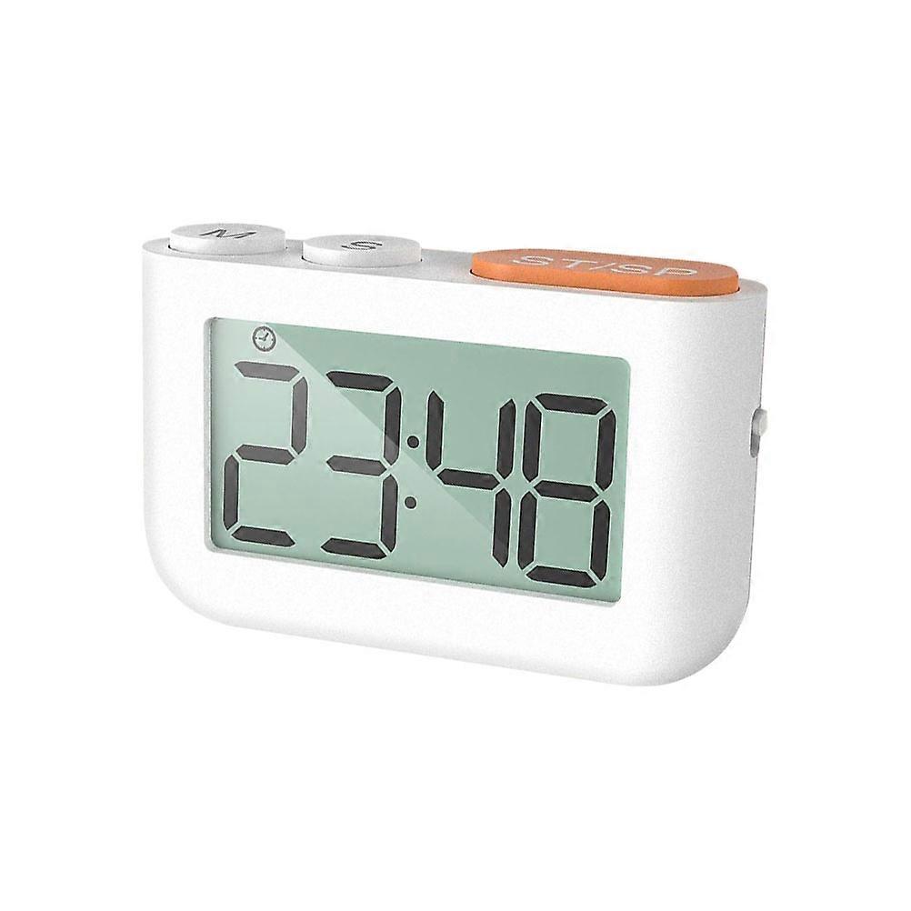 Digital Cooking Timer with LED Display, Alarm Volume Control, Multifunctional Countdown Clock for Kitchen, Study, and Home Use – White, Tabletop &