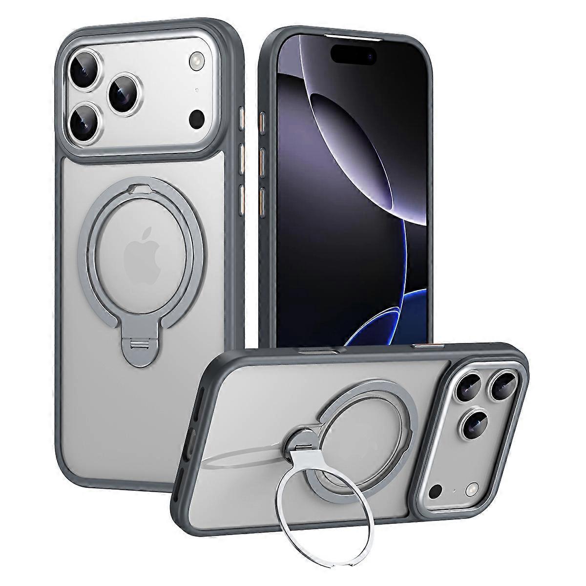 For iPhone 17 Pro Max Phone Case Compatible with MagSafe Kickstand Matte Back Cover