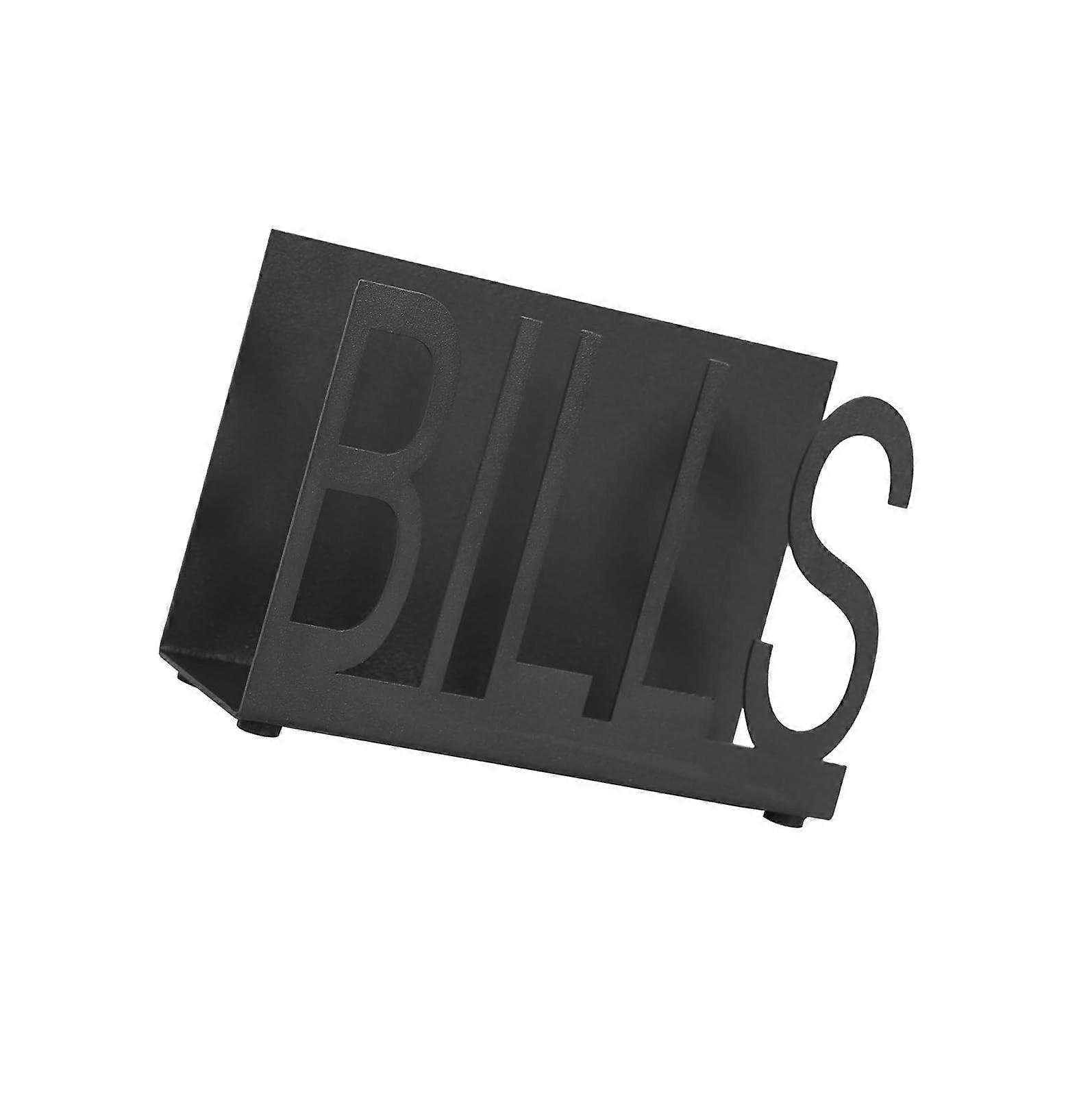 Iron Document Holder for Home and Office, Black, Stable Design with Slanted Back for Easy Organization, 1 Set