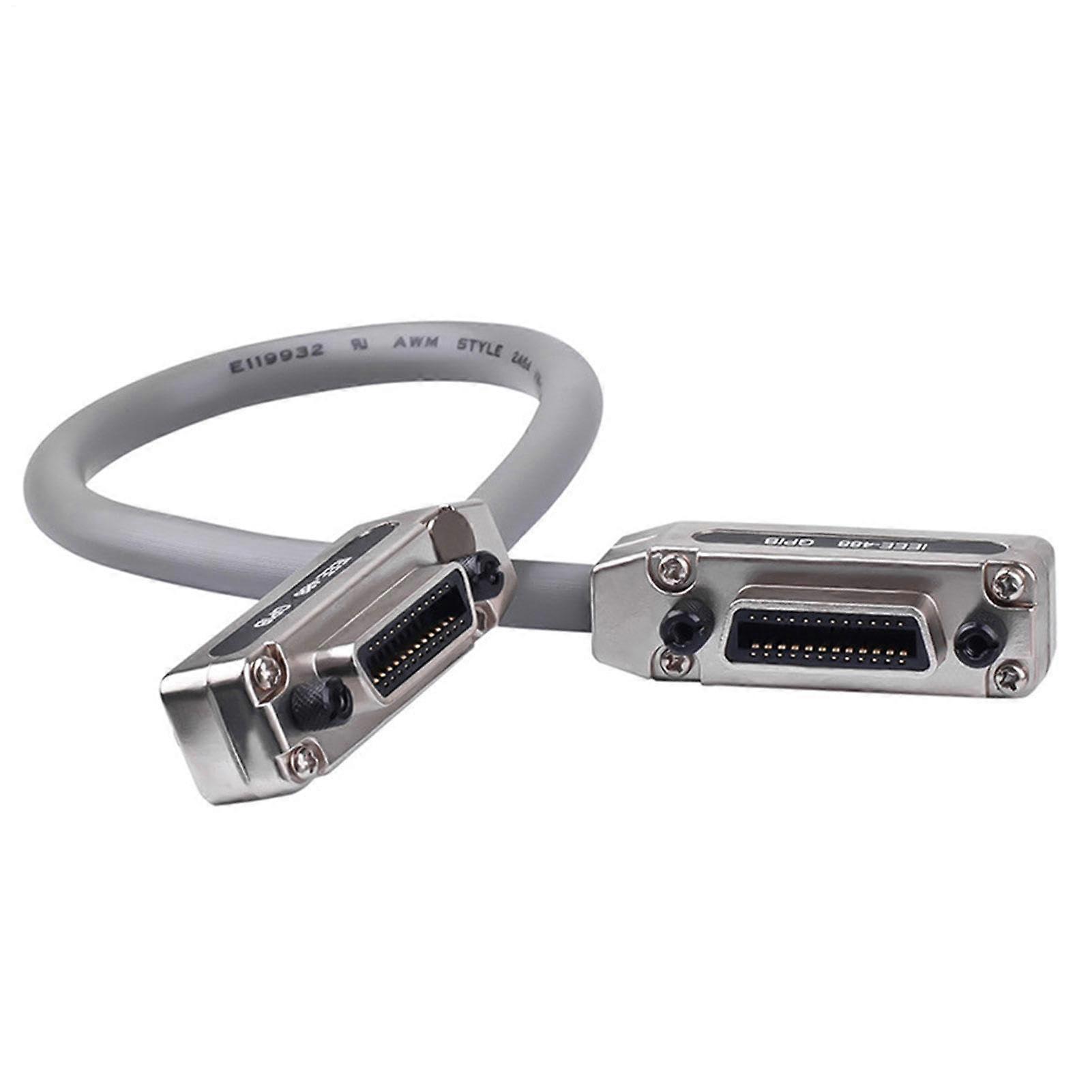 IEEE488 cable, 1.5 m, metal connector, GPIB extension from plug to socket