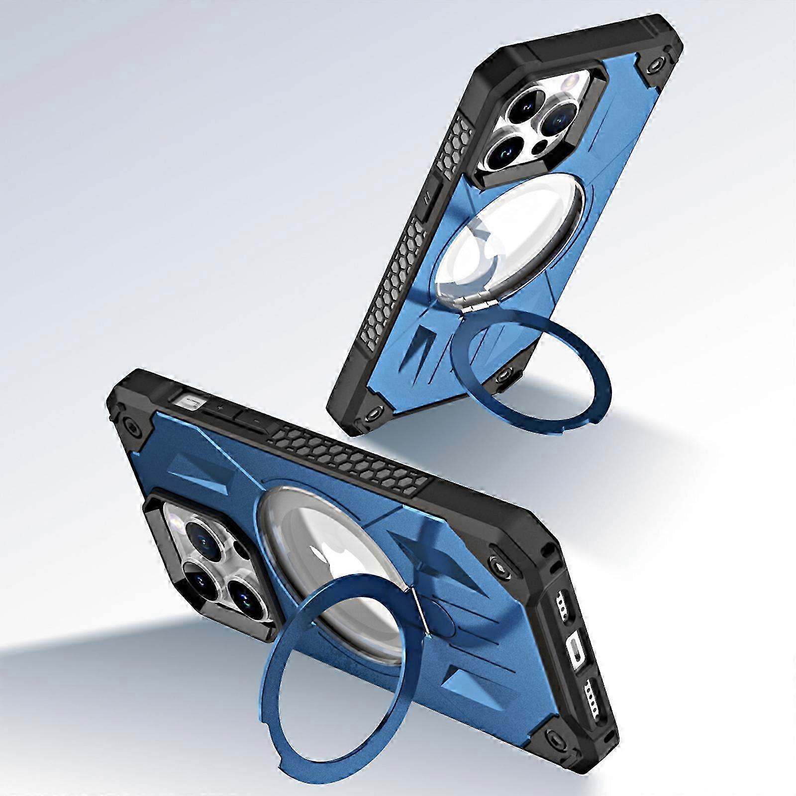 360Rotatable Magnetic Ring for iPhone 15 Pro Max/15 Ultra Case with Invisible Stand,[Compatible with MagSafe] Heavy Duty Protective Case 15 Pro Max