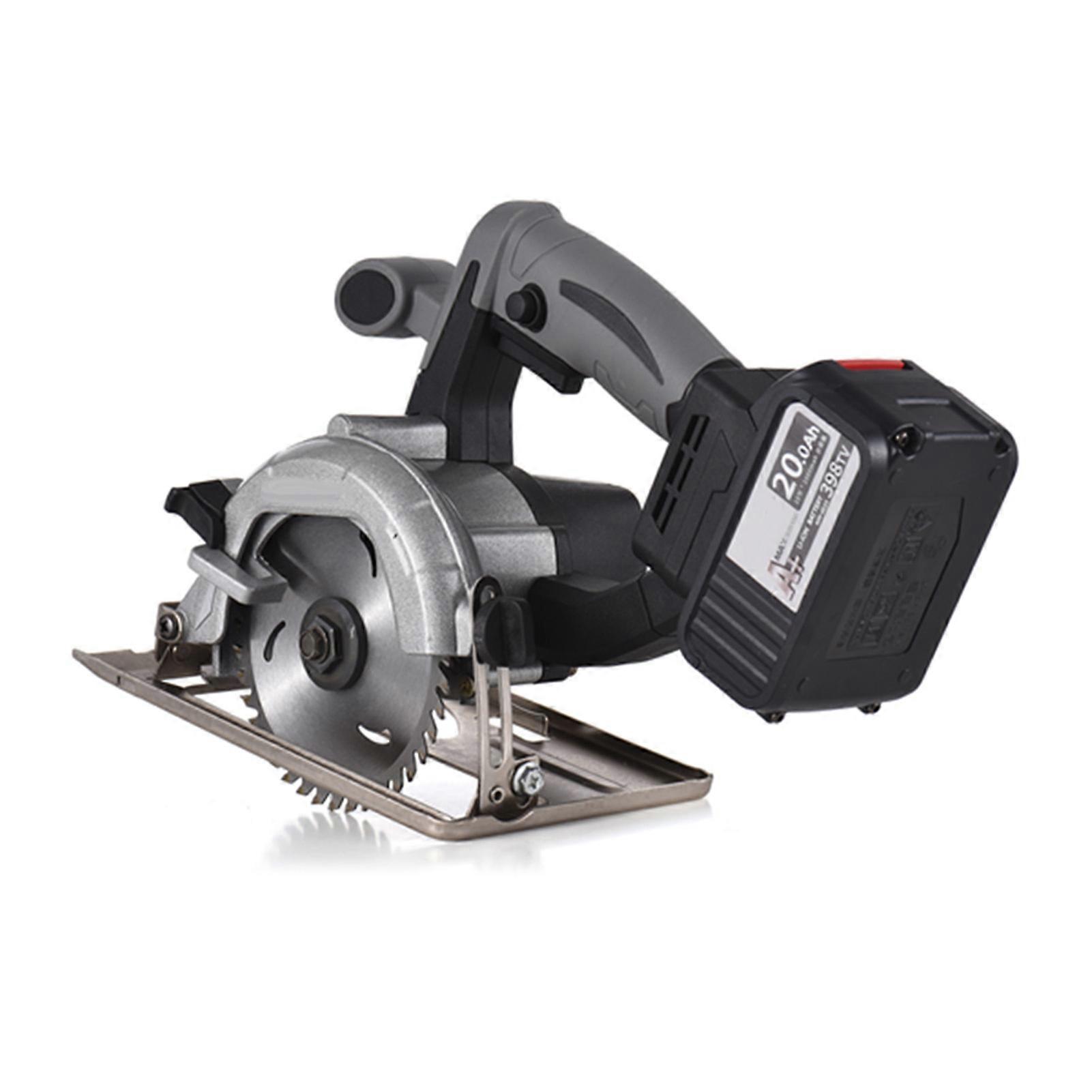 21V Cordless Brushless Circular Saw 7800RPM 4.0Ah Battery Fast Charger 45 Degree Adjustable Bevel Cutting with 110mm Blade Electric Circular Saw Wood