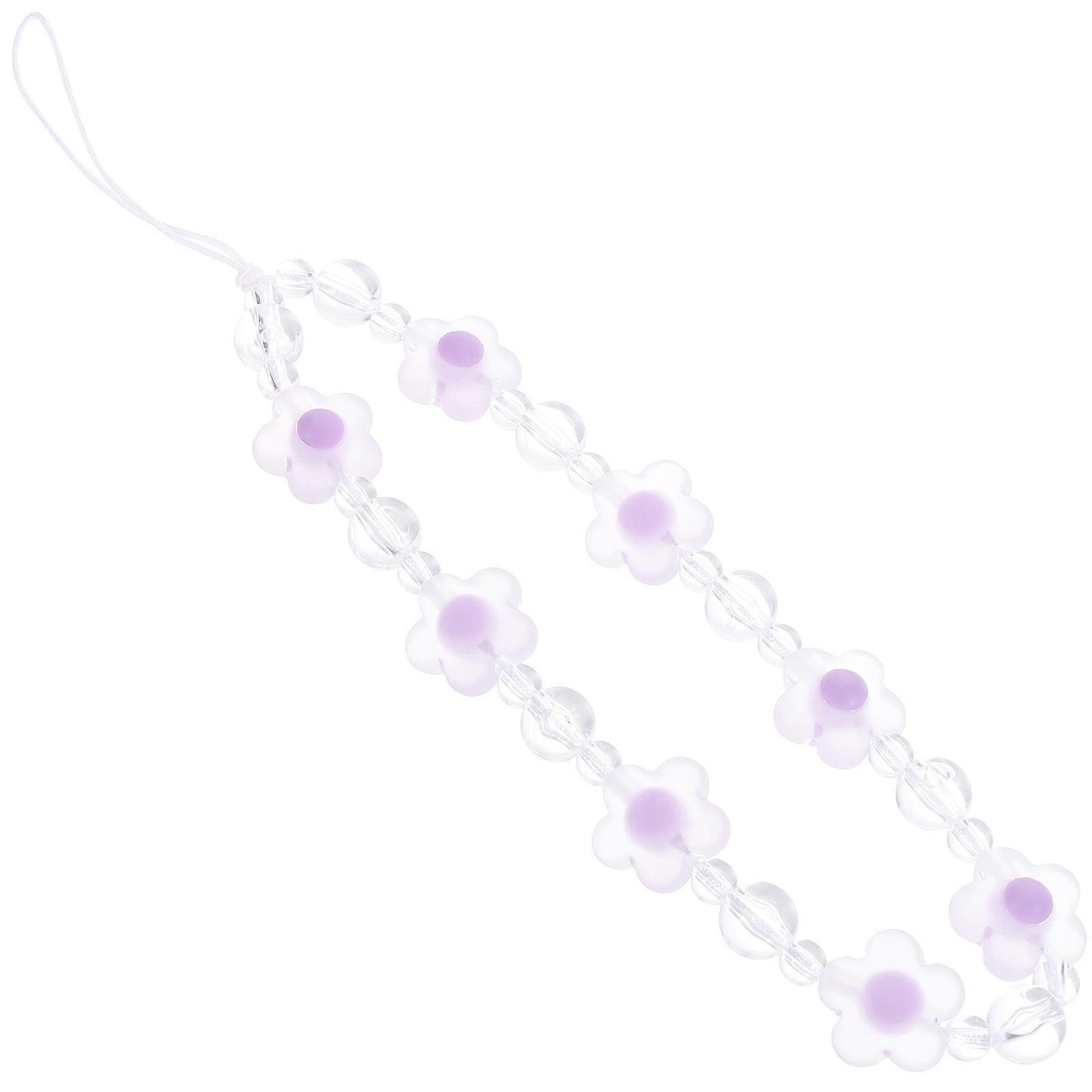 Beaded Phone Charm Lanyard Strap DIY Bead Decoration Lightweight Scratch Resistant Loss Design Accessory for Women