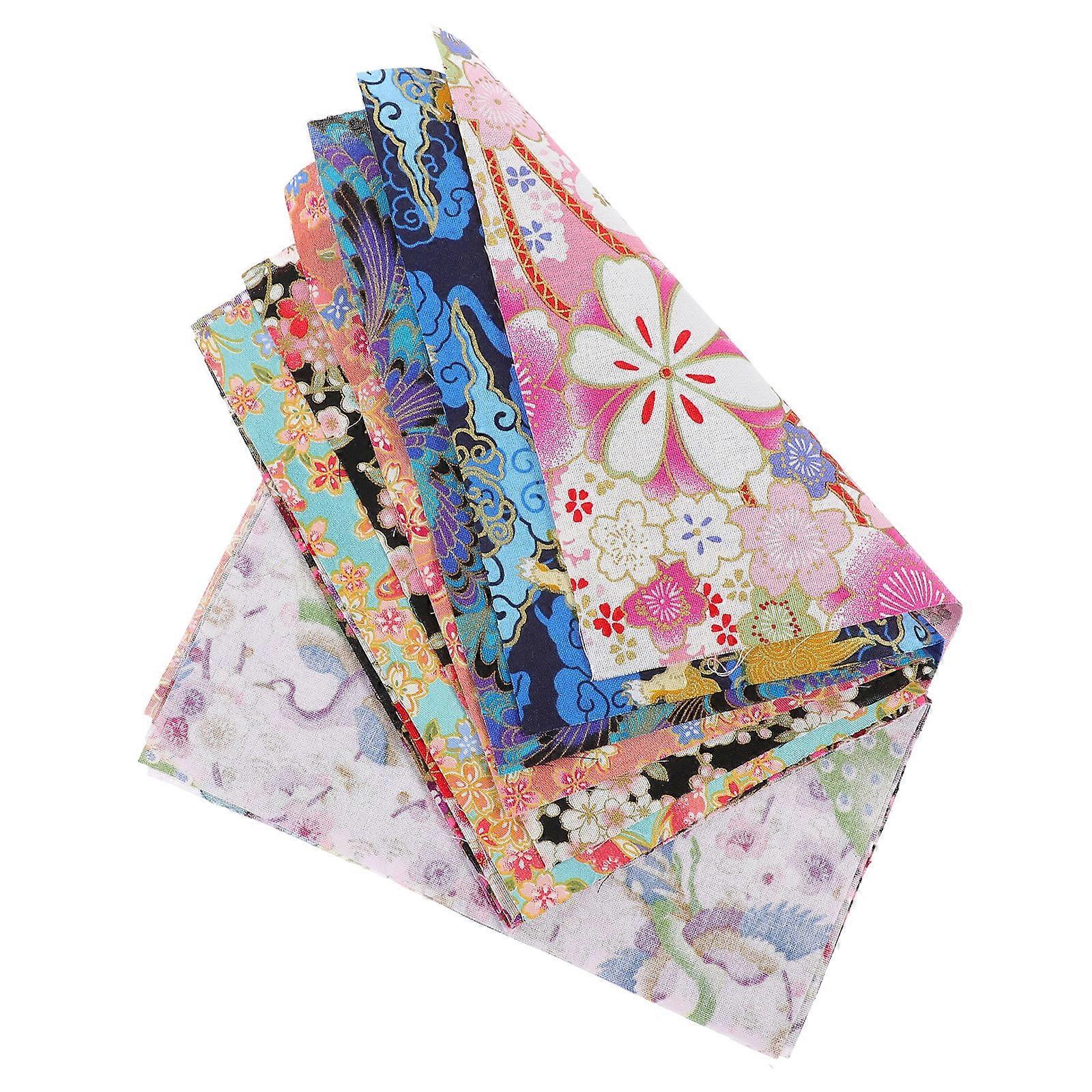 Cotton Fabric For Sewing Patchwork Fabric Multi Color Rectangular Diy Projects 10Pack