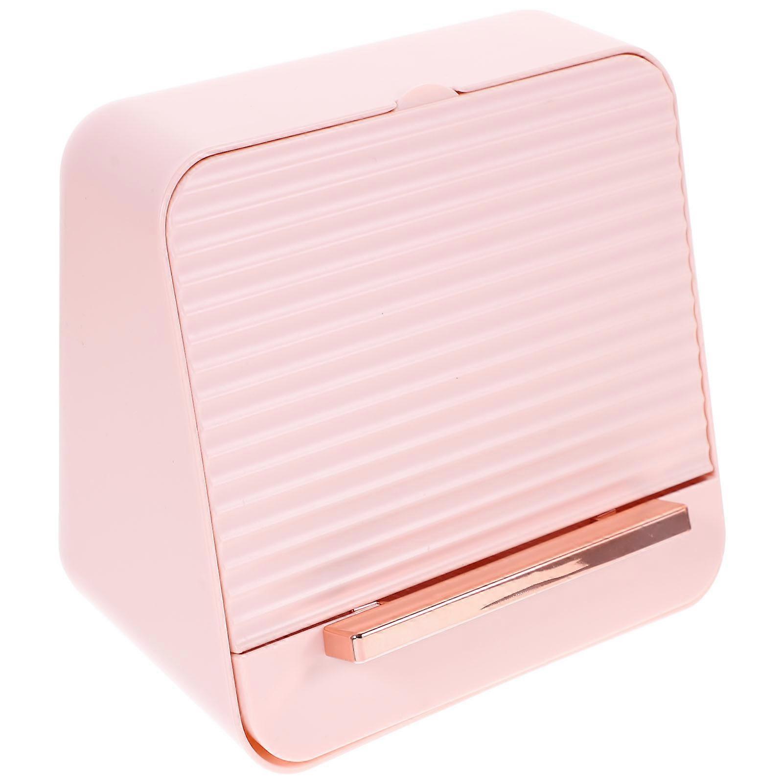 Storage Holder Large Capacity Jewelry Box Elegant and Concise Style For Women Pink Color 17.70X10.80X15.30cm Size ABS Material Jewelry Storing 1Set