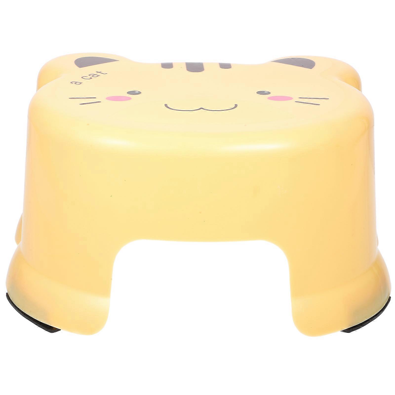 Thickened Plastic Step Stool Non slip Cartoon Design for Bathroom Small Stool