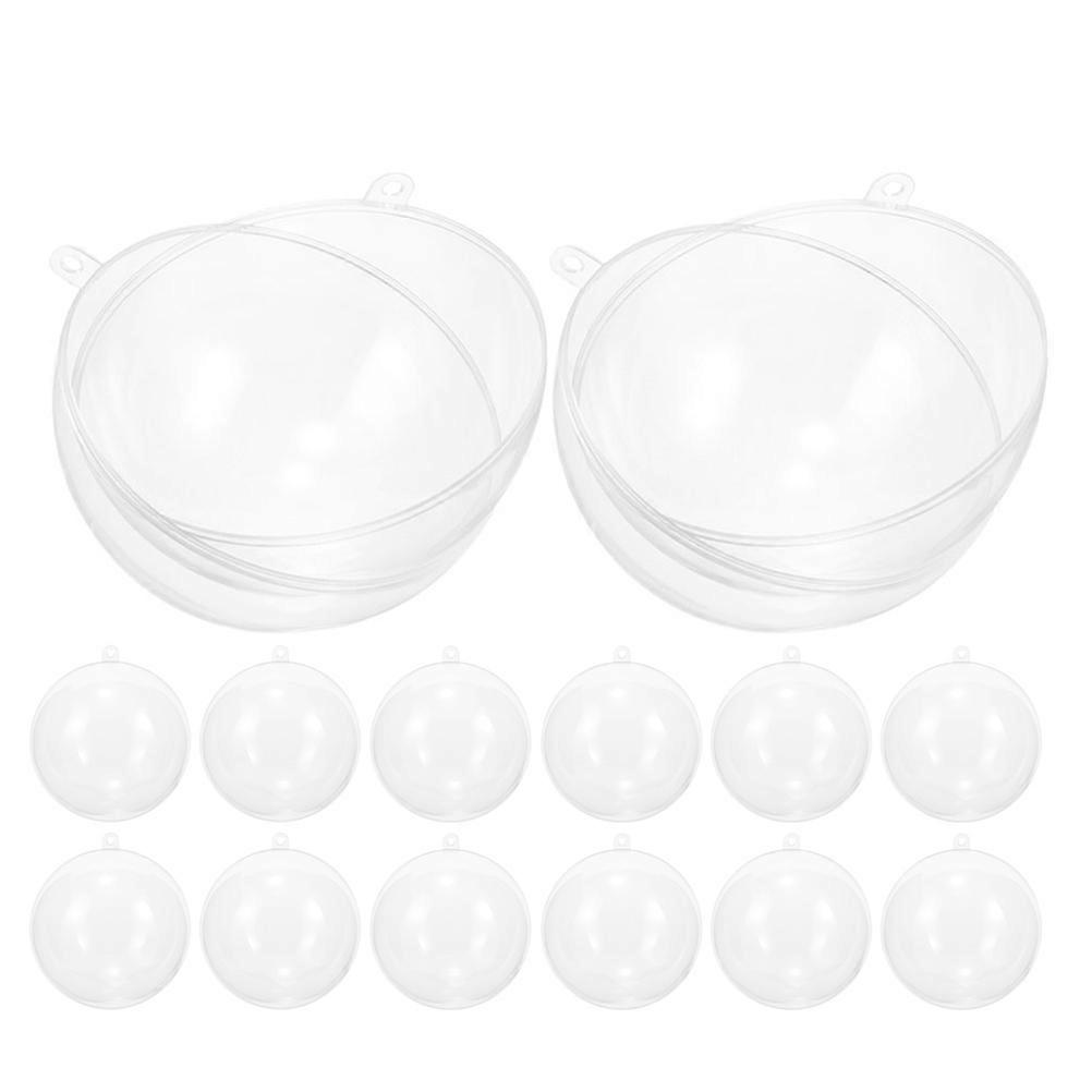 Transparent Baubles Fillable Sphere For Event Organizers Christmas Tree Decorations 10cm Diameter Plastic Clear Balls 18Pcs