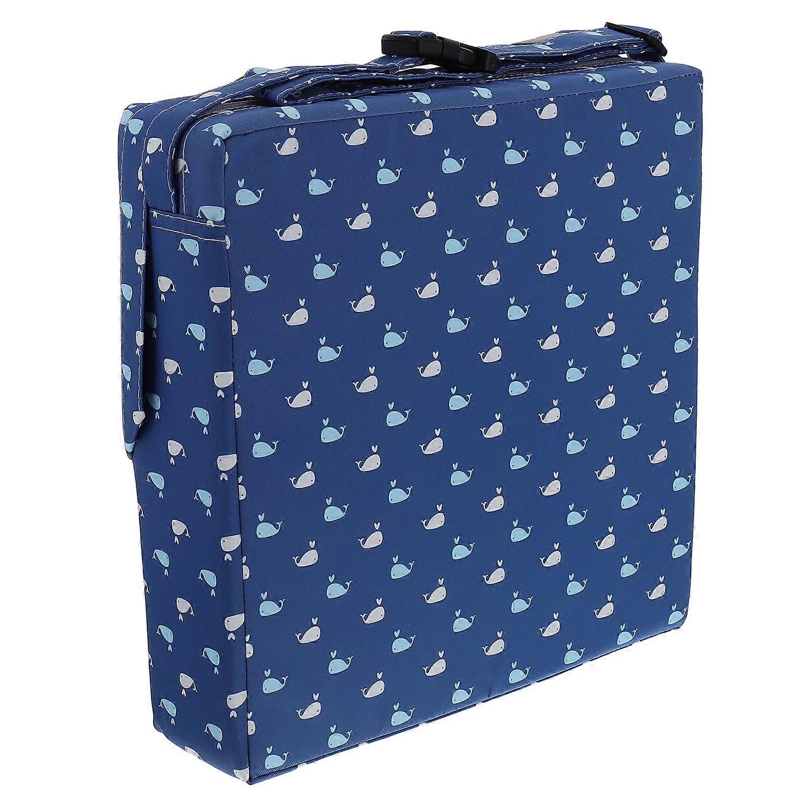 Kids Seat Cushion With Straps Toddler Booster Seat Rectangular Child Friendly Design Machine Washable 1 Piece
