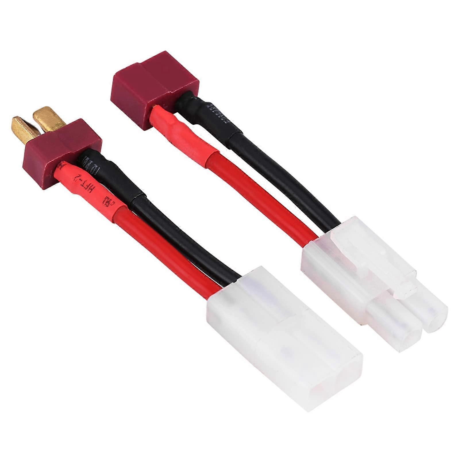 Tconnector plug to wire, Tconnector socket to plug, 14 AWG cable, wire, silicone, 16 G, practical, 2 pieces/set for most charging configurations.