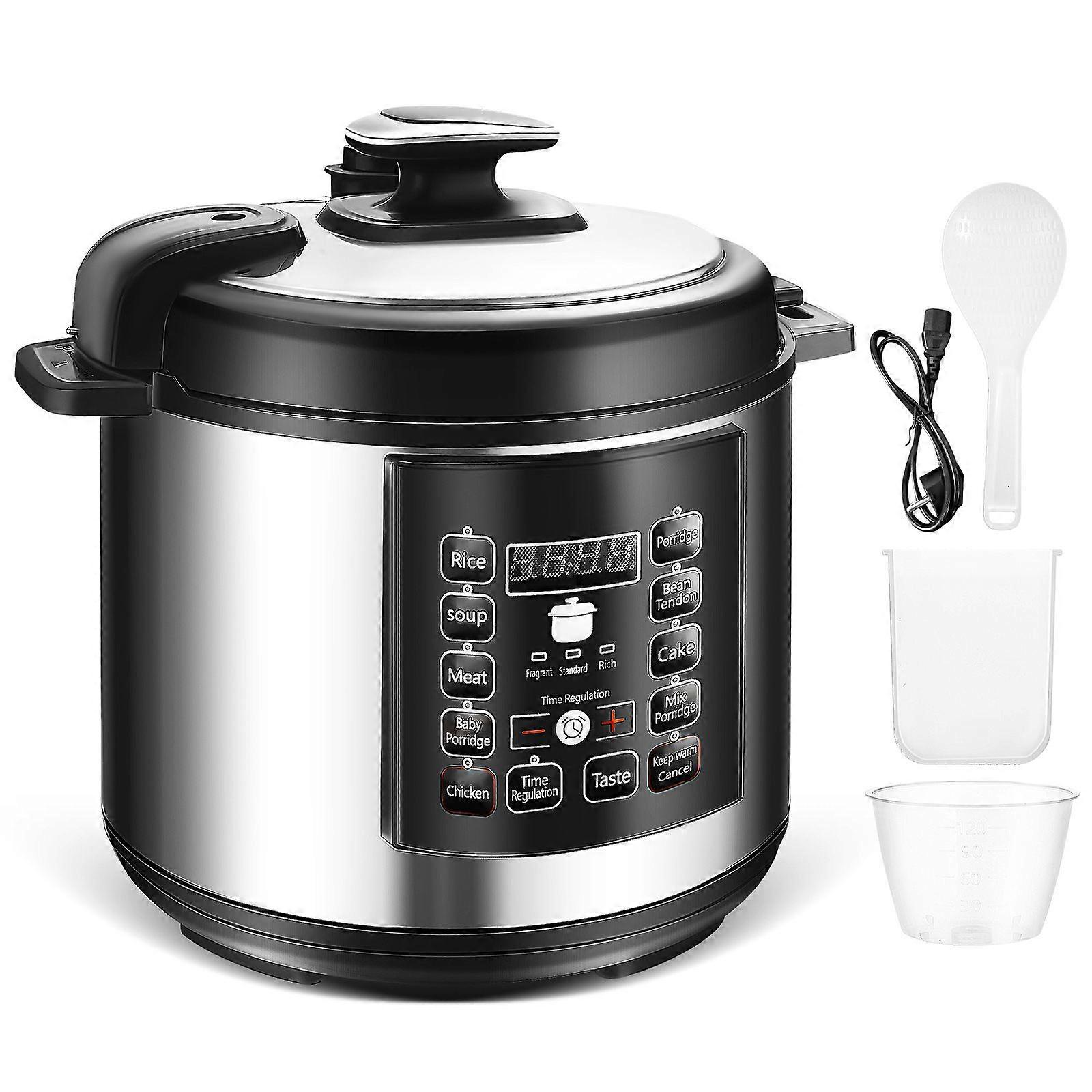 Electric Pressure Cooker: Large Capacity 6L Rice Cooker with High-Pressure Cooking Multifunctional Pot for Stew Soup for Family Gatherings