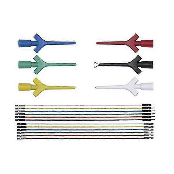Test Lead Kit, Test Hook Clips Silicone Jumper Wires Cable for Logic Analyzer Electrical Testing
