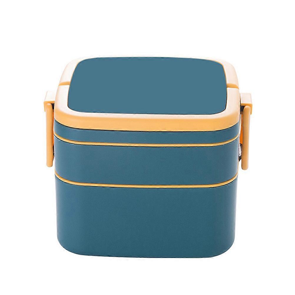 Portable Bento Box PP Blue Multi-Function Food Box Work Accessory for Kitchen Use to Carry