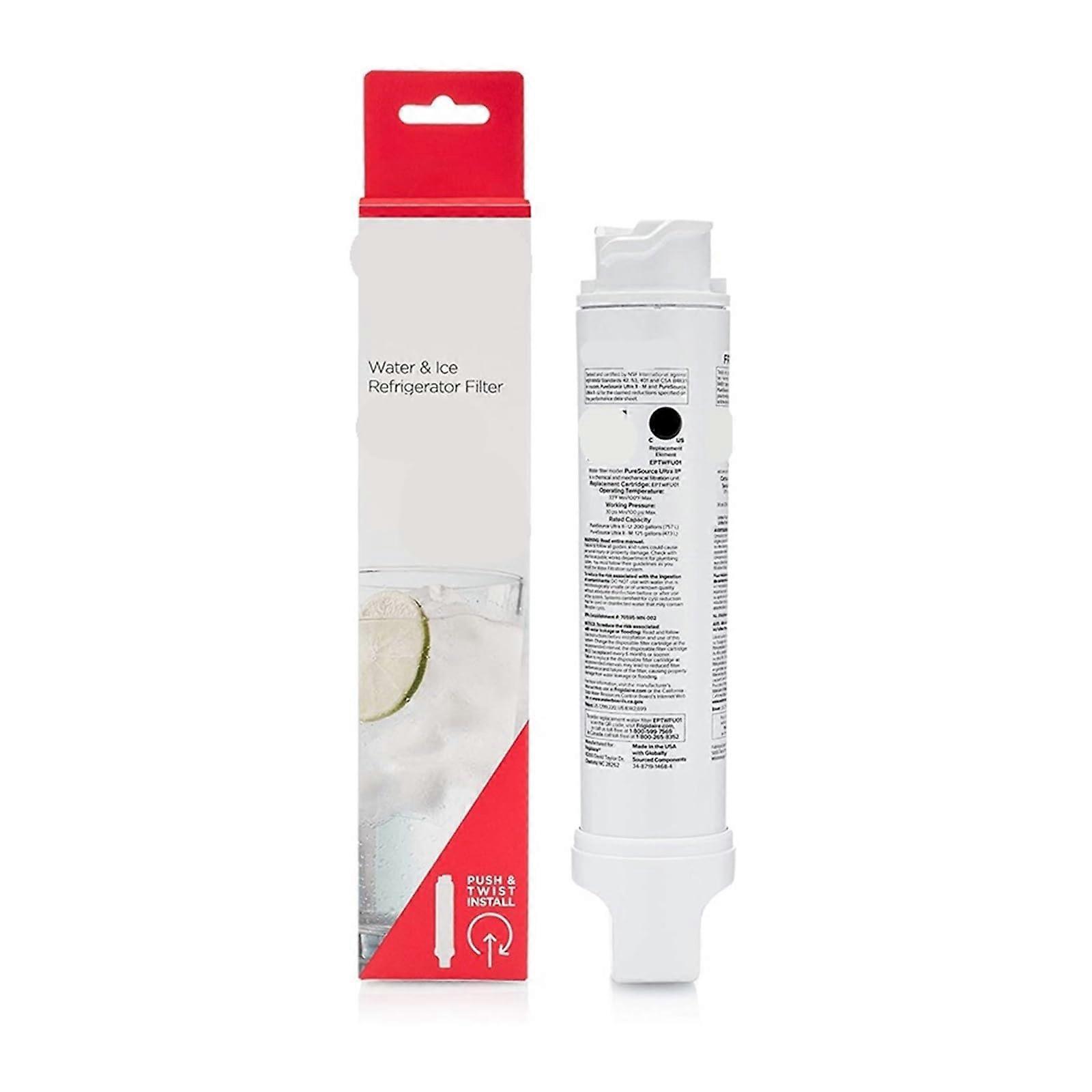 Fridge Water Filter, Compatible with Frigidaire, EPTWFU01, EWF02, Pure Source Ultra II (1pc)