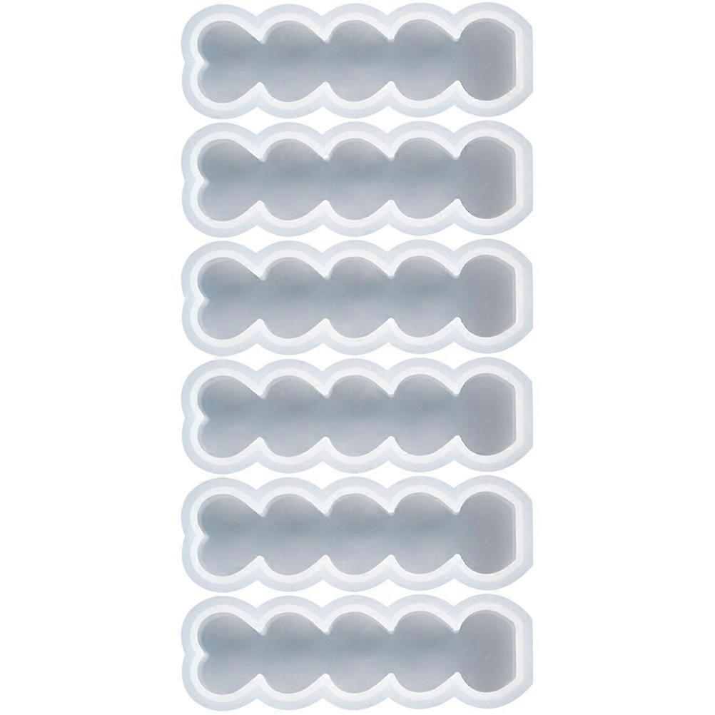 6pcs Heart Shaped Candle Silicone Molds for Valentine's Day Candle Making and Party Decor