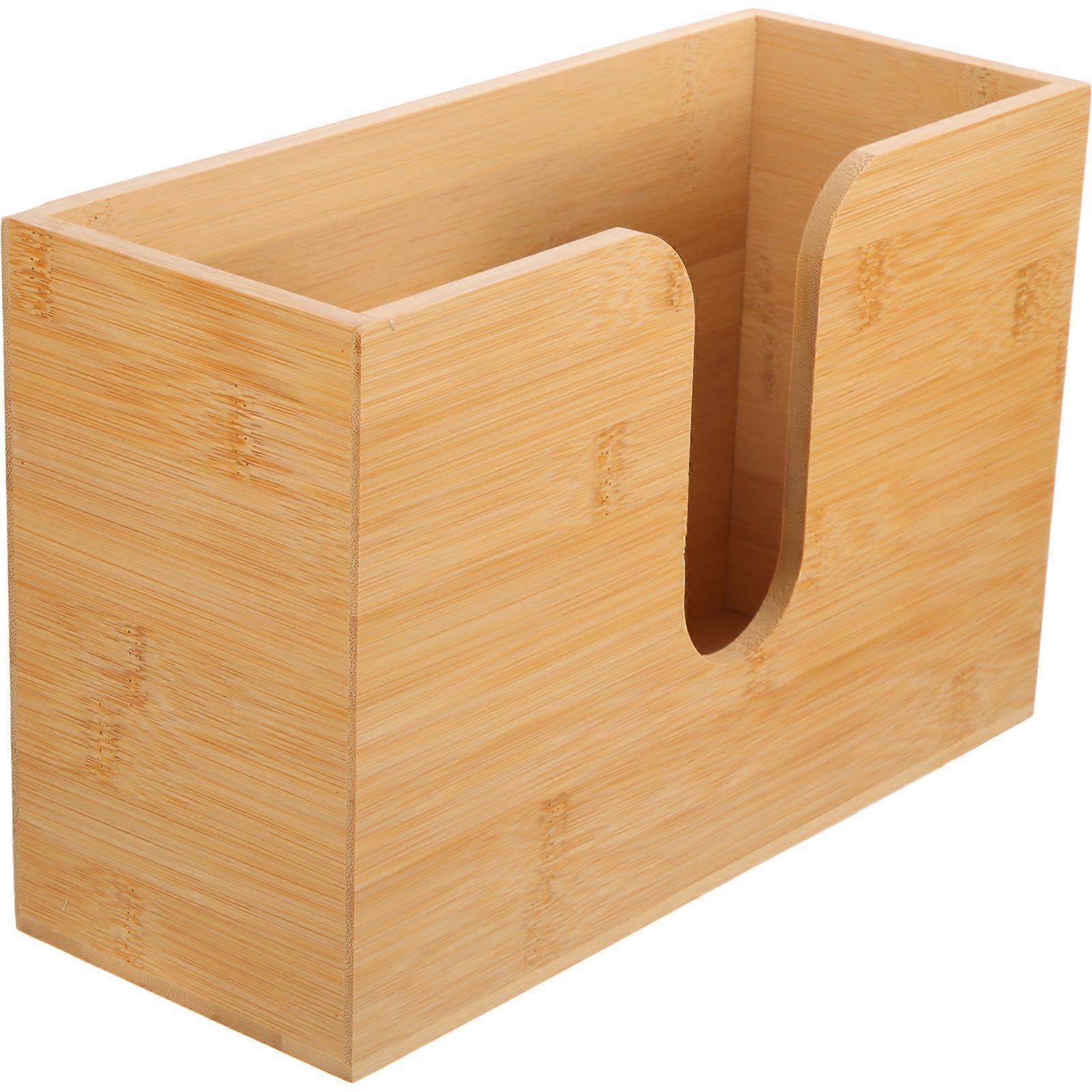 حامل صندوق مناديل خشبي مثبت على الحائط للمطبخ أو الحمام - موزع مناشف ورقية موفر للمساحة مع تصميم سهل لإعادة التعبئة ، منديل خشبي على طراز المزرعة