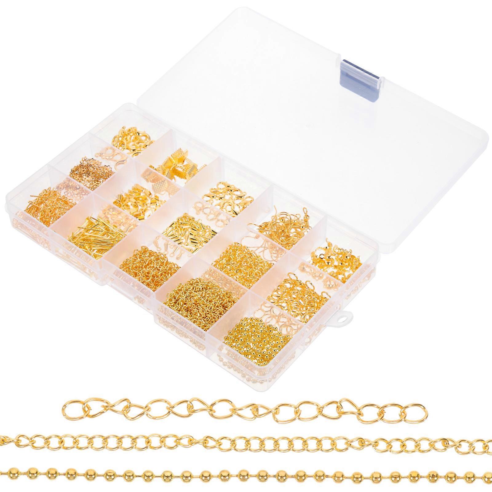 لوازم صنع المجوهرات الذهبية مع مشبك جراد البحر والأسلاك للاستخدام الزخرفي