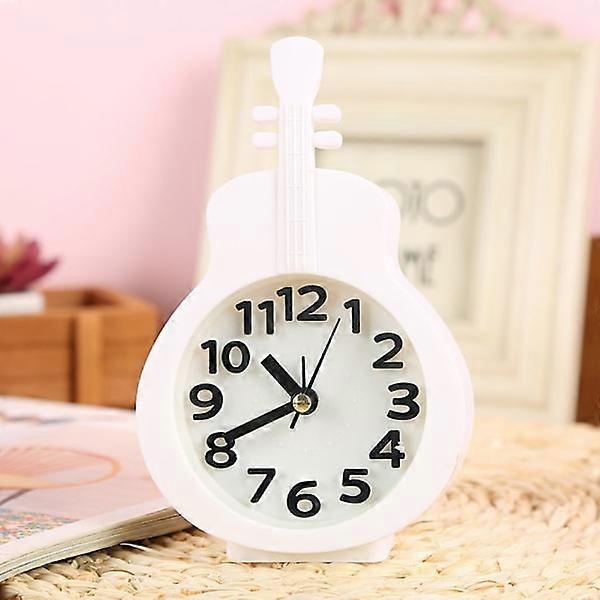 Bedside clock, guitar alarm clock, student dormitory decoration desk clock