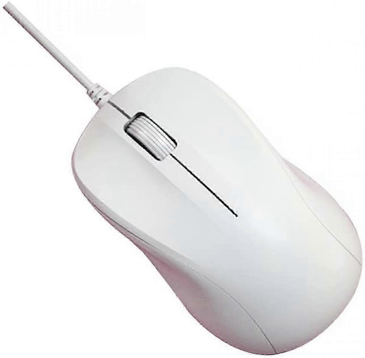 2025 Mute wired mouse notebook desktop computer mouse computer mouse USB mouse pure white