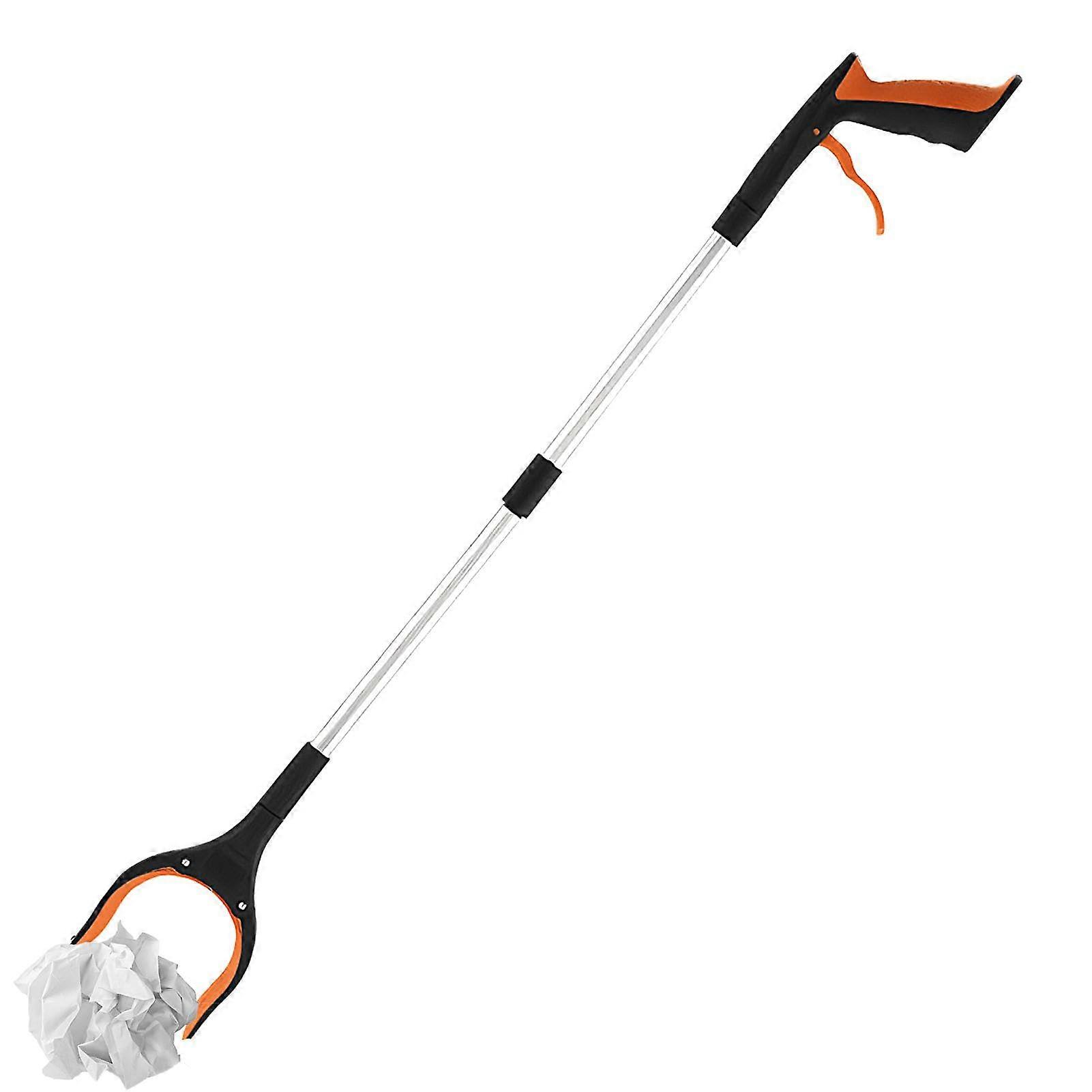 Grabber Reacher Tool, Heavy Duty 32.68 Inch Collapsible Pick-Up Stick for Seniors, Orange Gripper for Trash Collection