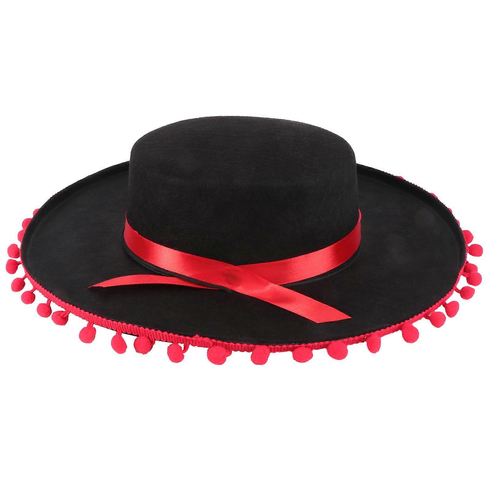 Timeless Red Mexican Hat For Fashion Enthusiasts Great For Clubbing And Beach Activities 1Pcs