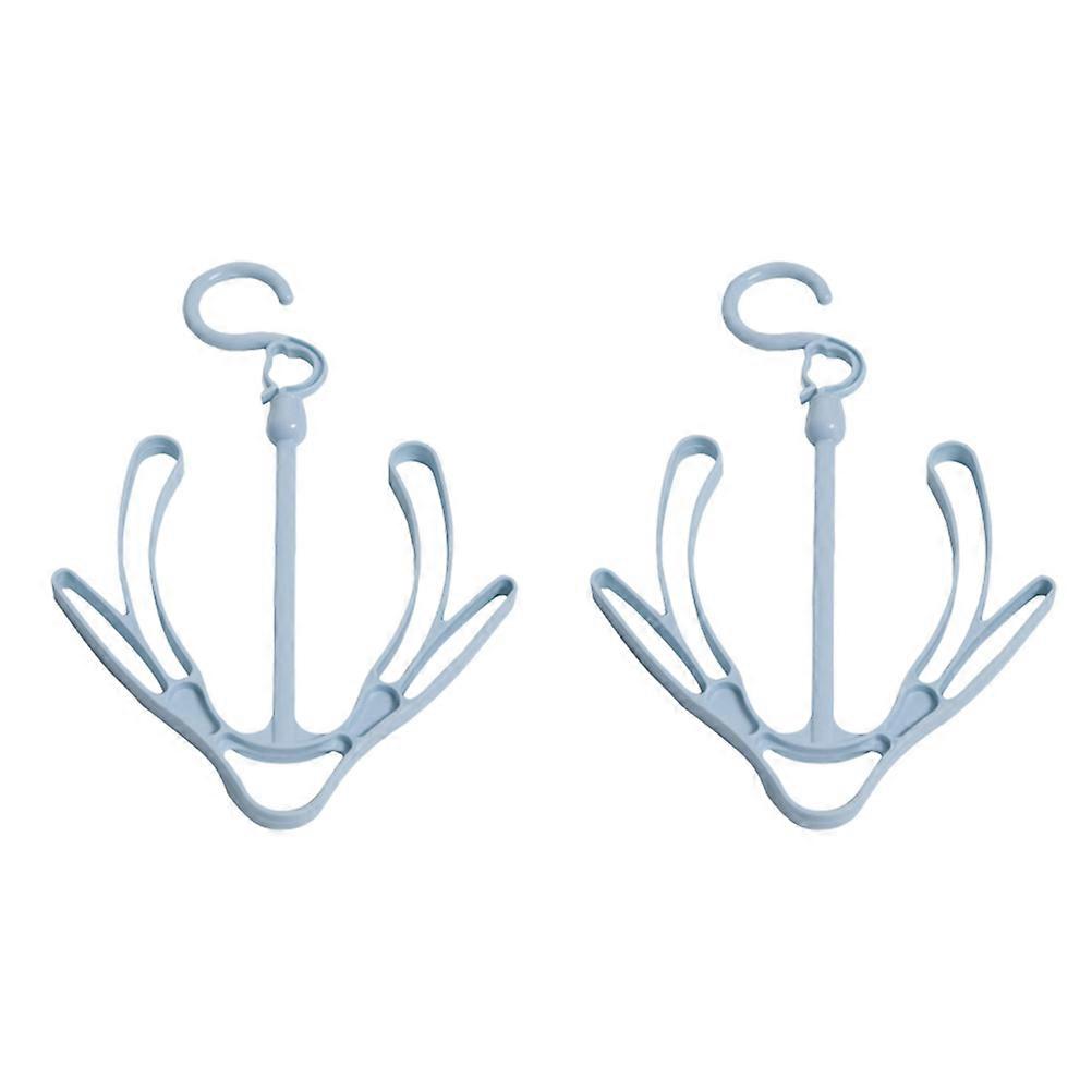 Blue Double Hook Windproof Shoe Rack for Hanging Made of PP Material Keeps Shoes in Good Shape 10 Pieces