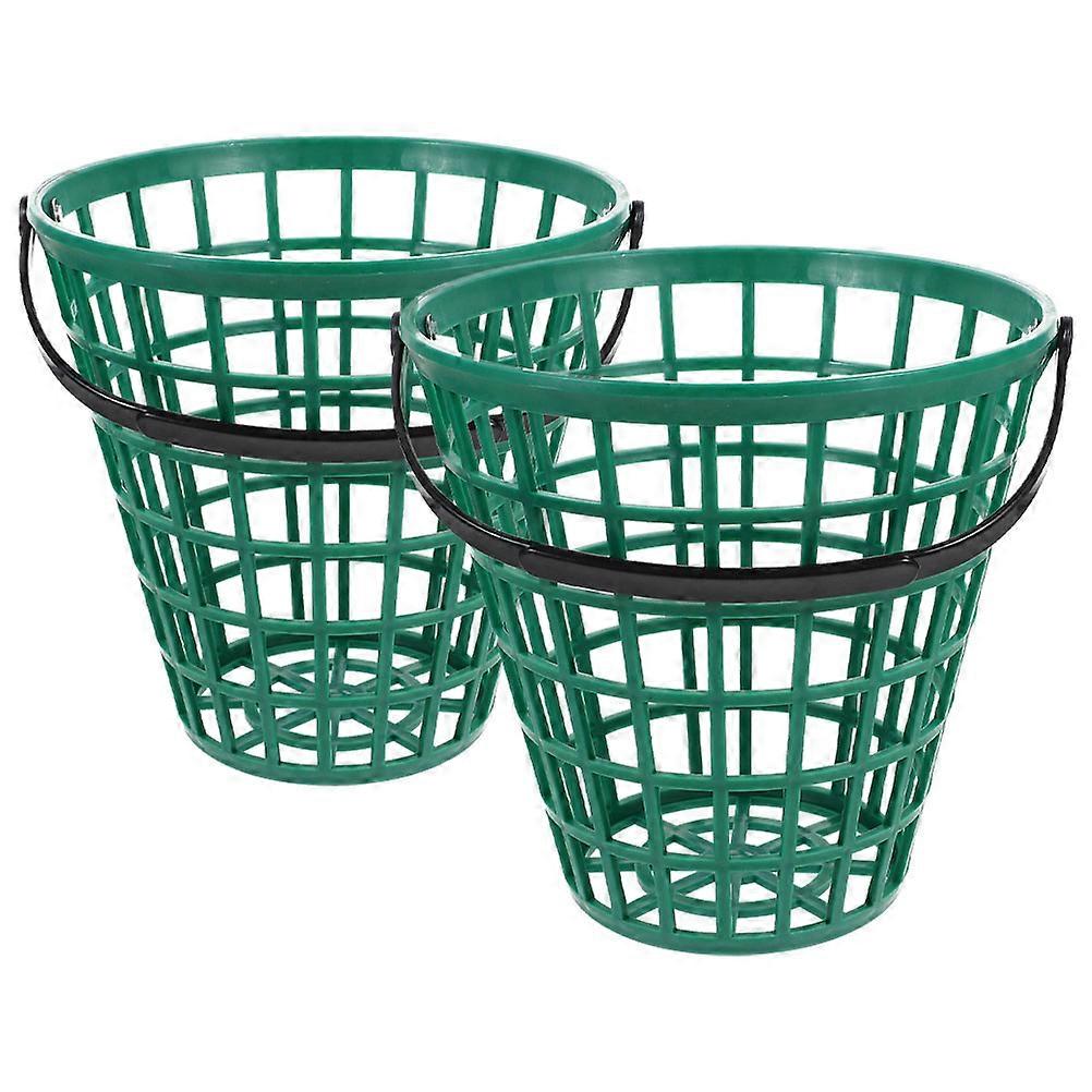 Efficient Golf Balls Collection Accessory for Golf Courses Constructed from Green Nylon 2Pcs