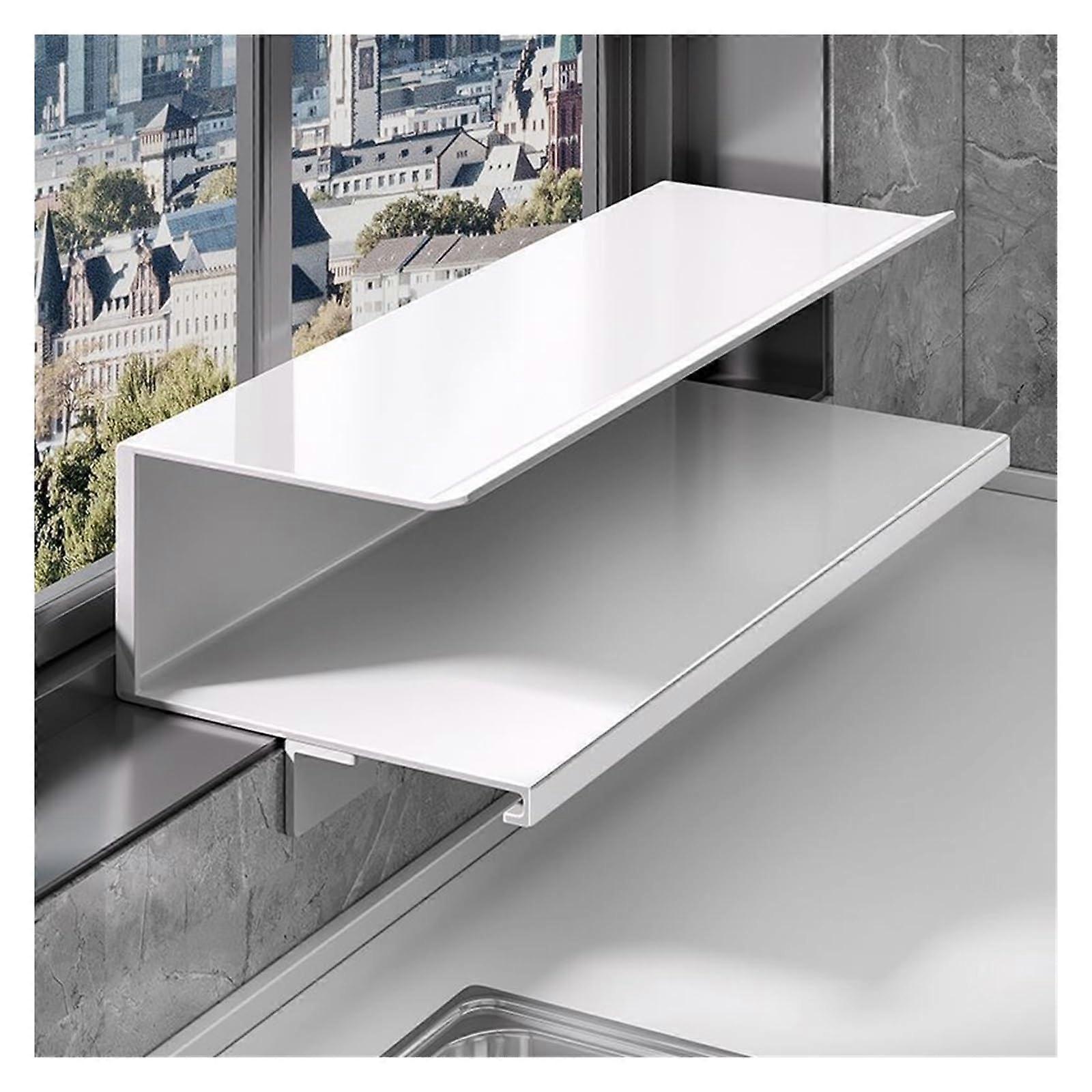 Doublelayer windowsill extension board, carbon steel shelf, magnetic base (40x25cm)