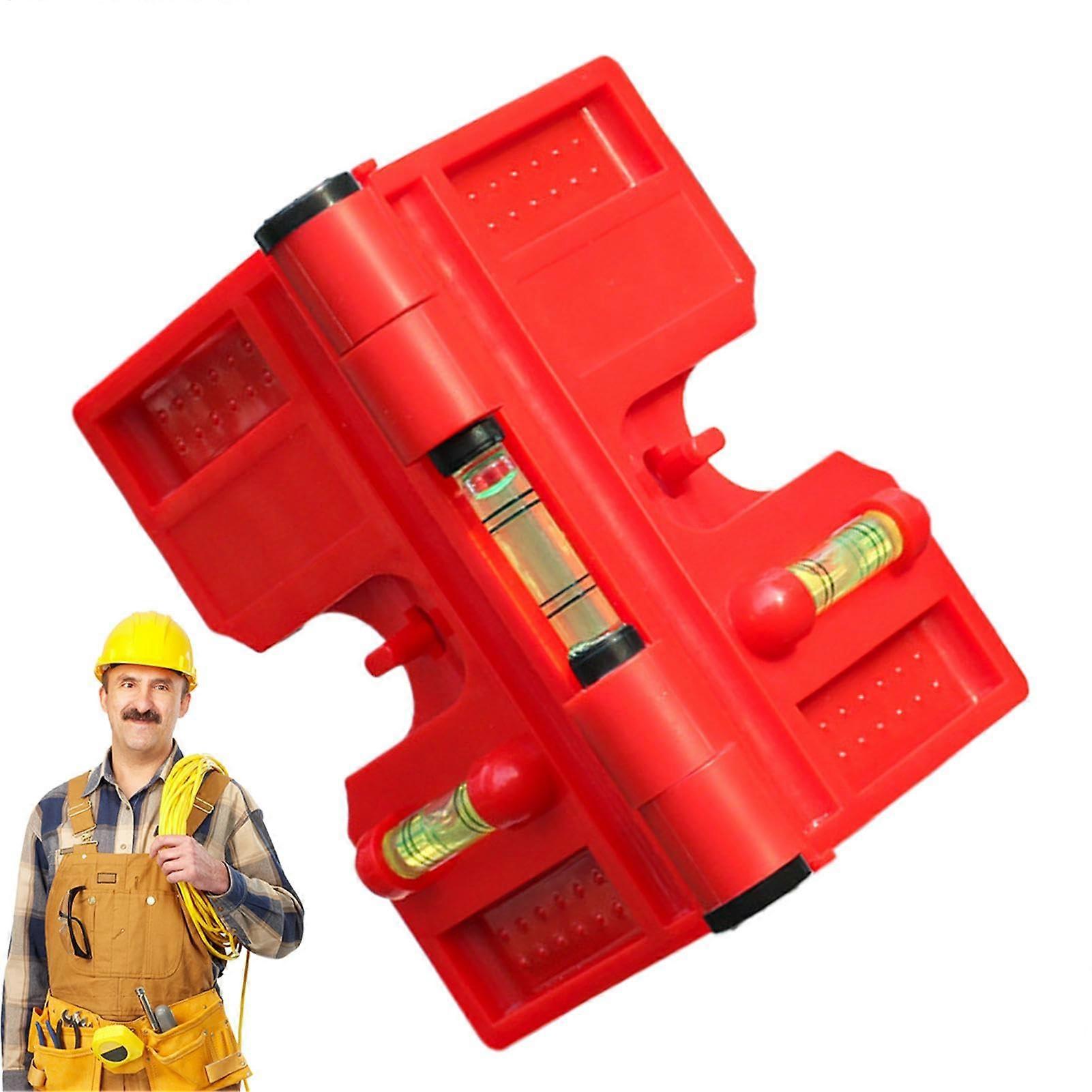 Fence Leveling Tool - Foldable Magnetic Carpenter Tool for Woodworking, Adjustable Post Leveling Instrument, Durable and Multifunctional