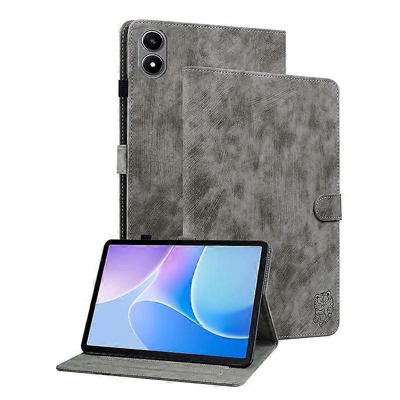 Étui pour tablette en cuir à rabat à motif tigre