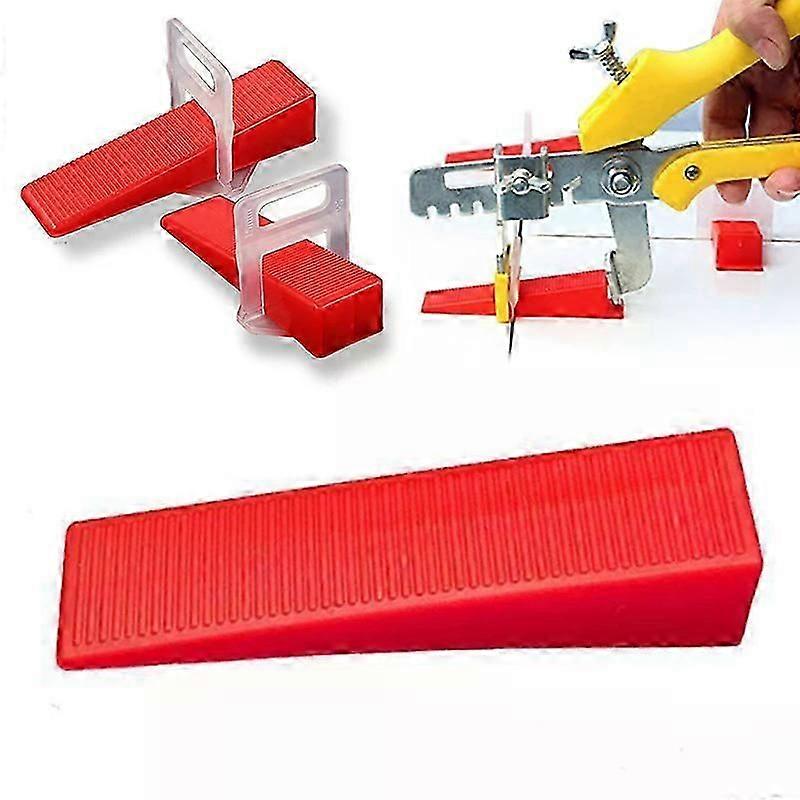100Pcs/set Plastic Tile Spacers Reusable Positioning Clip Wall Flooring Red