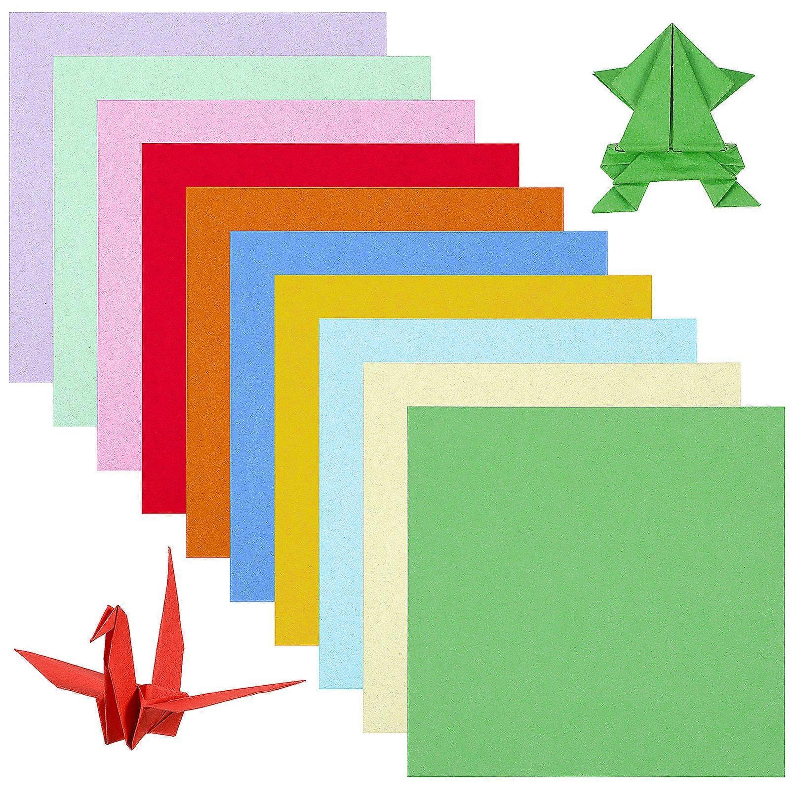 Pastel Origami Paper Sheets Colorful Square Cardstock for DIY Crafts, Arts & School Projects Smooth & Wrinkle Resistant 100 Sheets