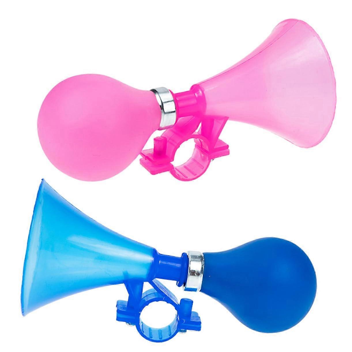 2 Pieces Bicycle Horn Funny Handlebar Horn for Adults and Reusable Colorful Bike Bell Easy to Install for Mountain Bikes and Folding Bikes Suitable