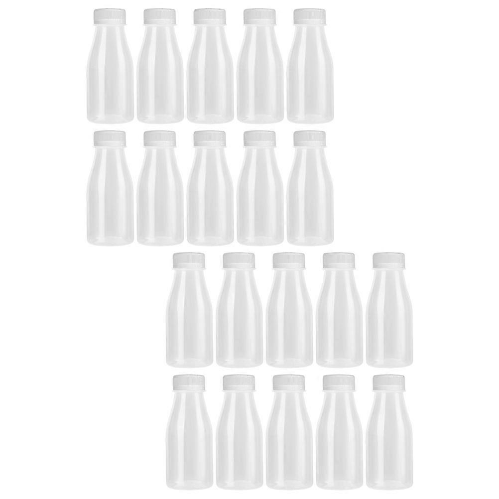 White PP Material Beverage Packing Bottles with Sturdy Caps for Storage Use Portable Safe and Practical 20pcs