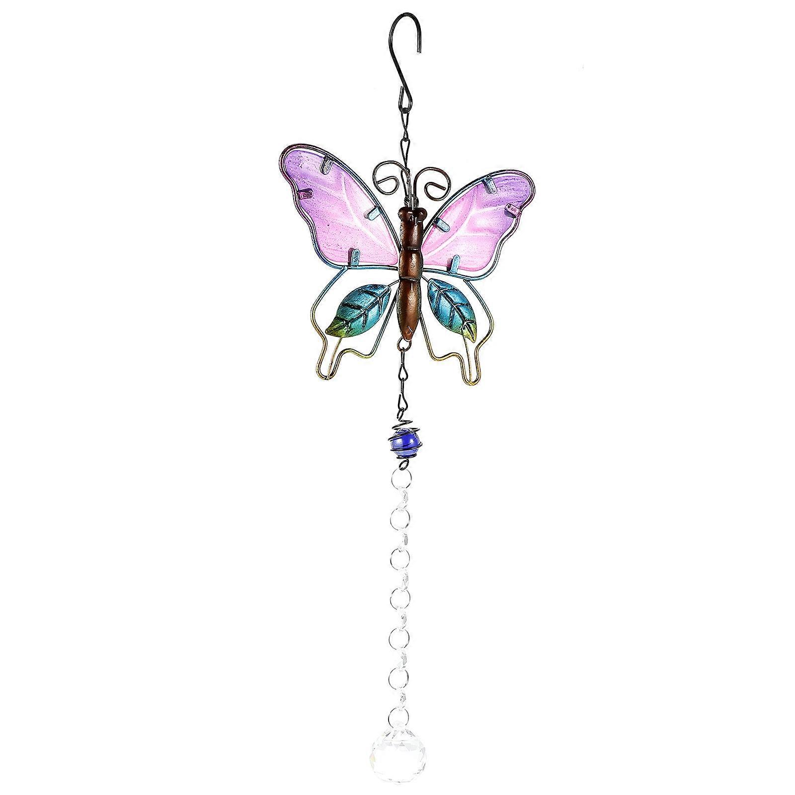 Suncatcher Crystal Butterfly 1Pc Hanging Ornament For Car Decoration Birthday 40X16.5CM