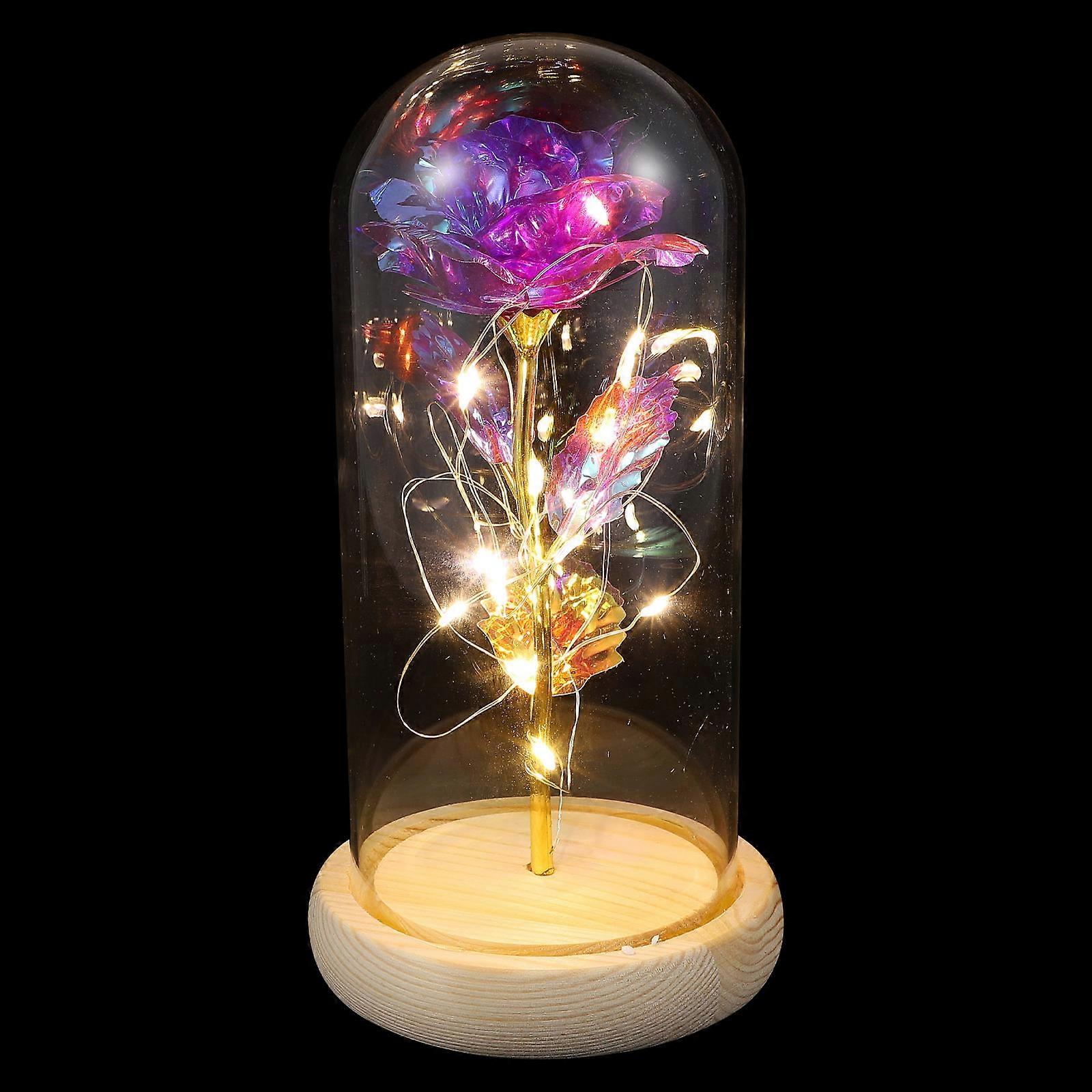Glowing Rose Adorn For Valentine'S Day Decorative Table Decoration 1Pc