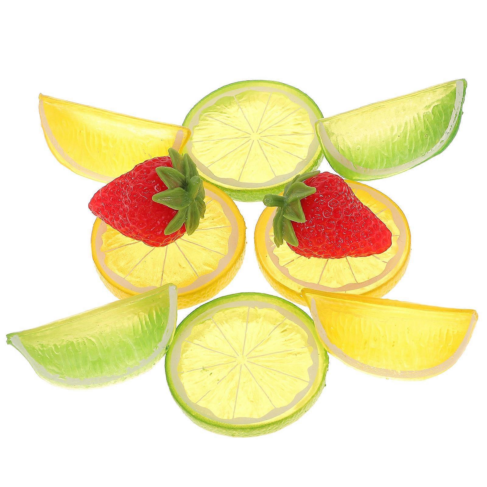 Decorative Fake Strawberries for Pictures Perfect Teaching Props Assorted Color Plastic