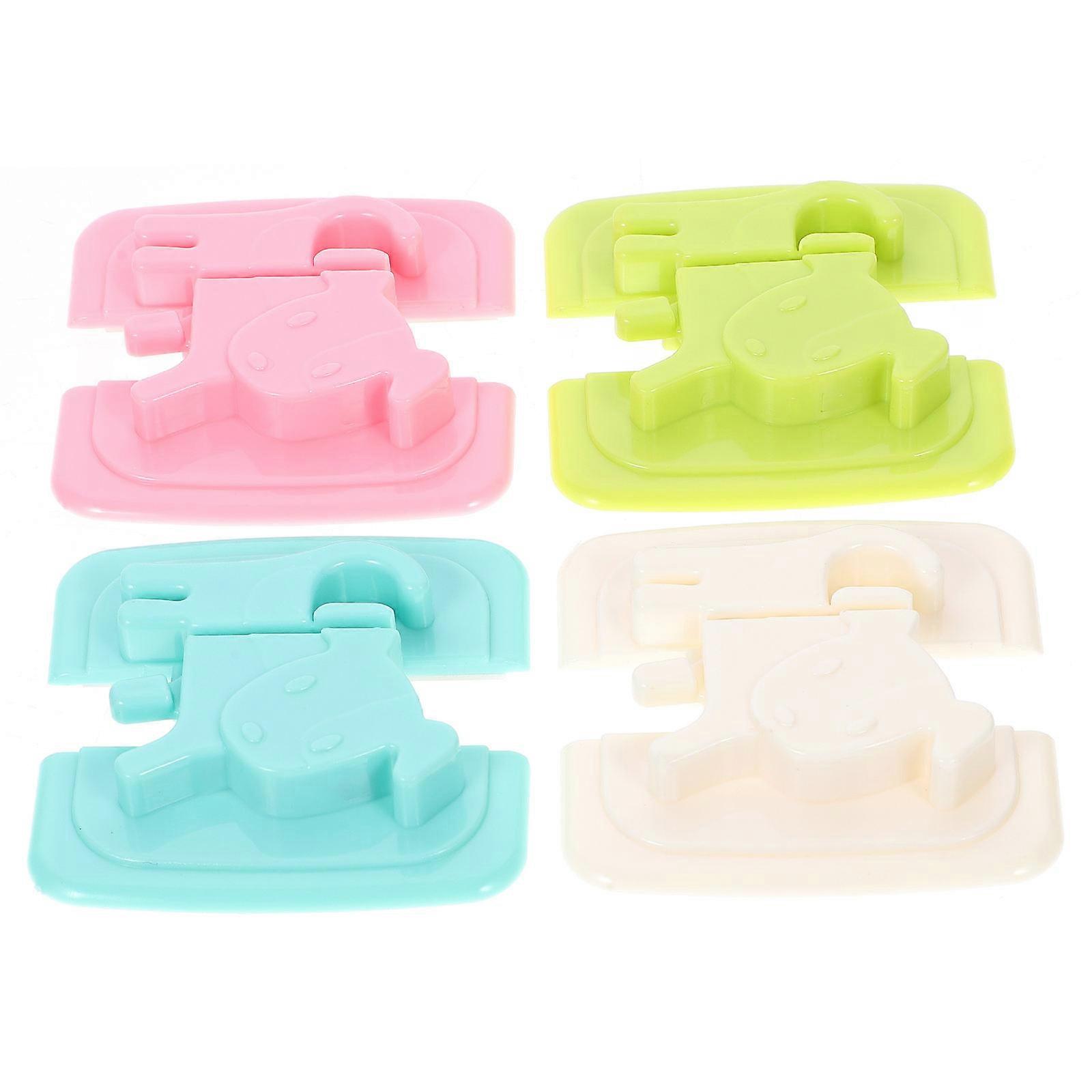 4pcs Cabinet Locks for Appliances Safety Latches with Strong Adhesive Durable Plastic Locks for Refrigerators, Cupboards and Washing Machines