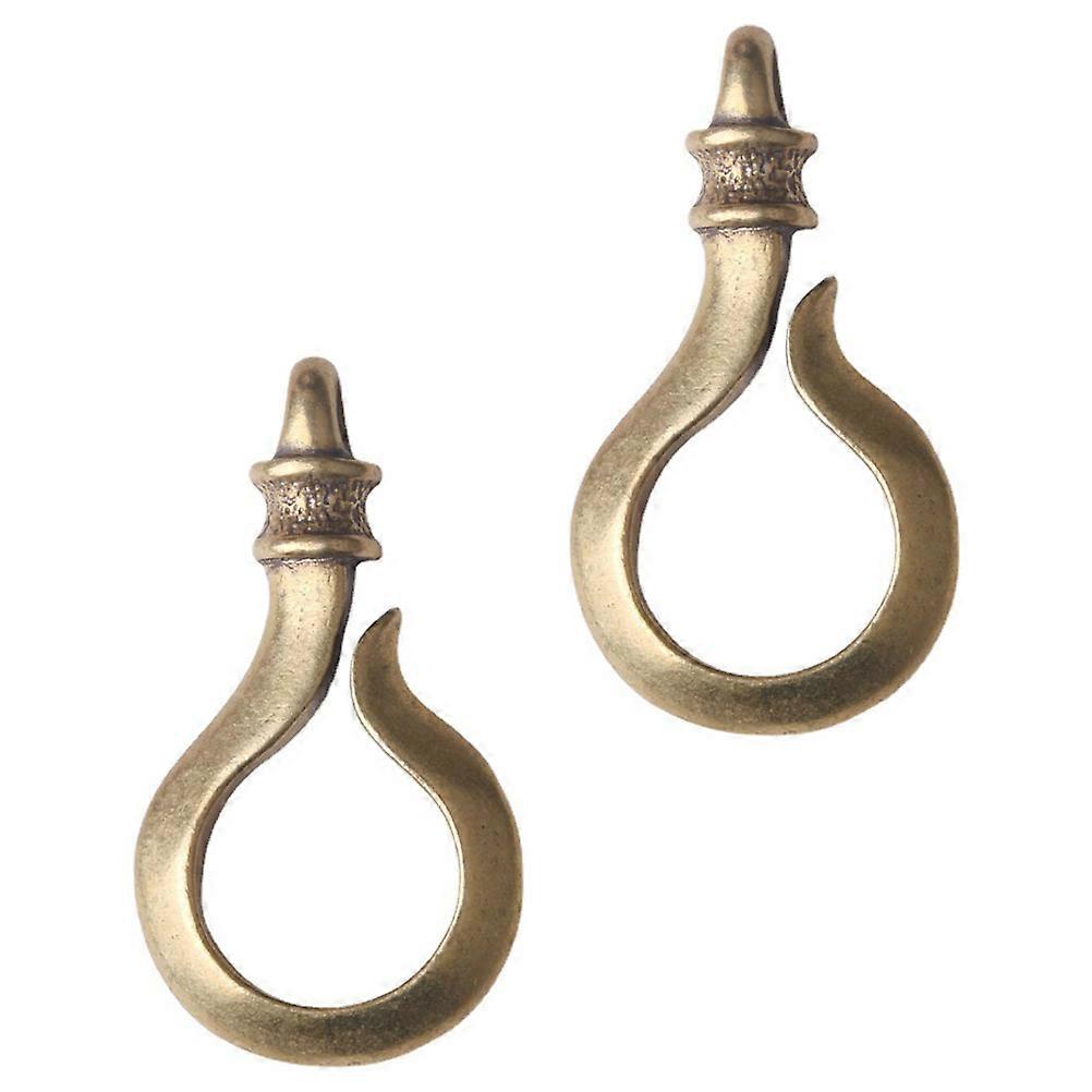 Durable Brass Keychain 2Pcs Practical Waist Hanging Chains Ideal For Everyday Use With Round Hook Design