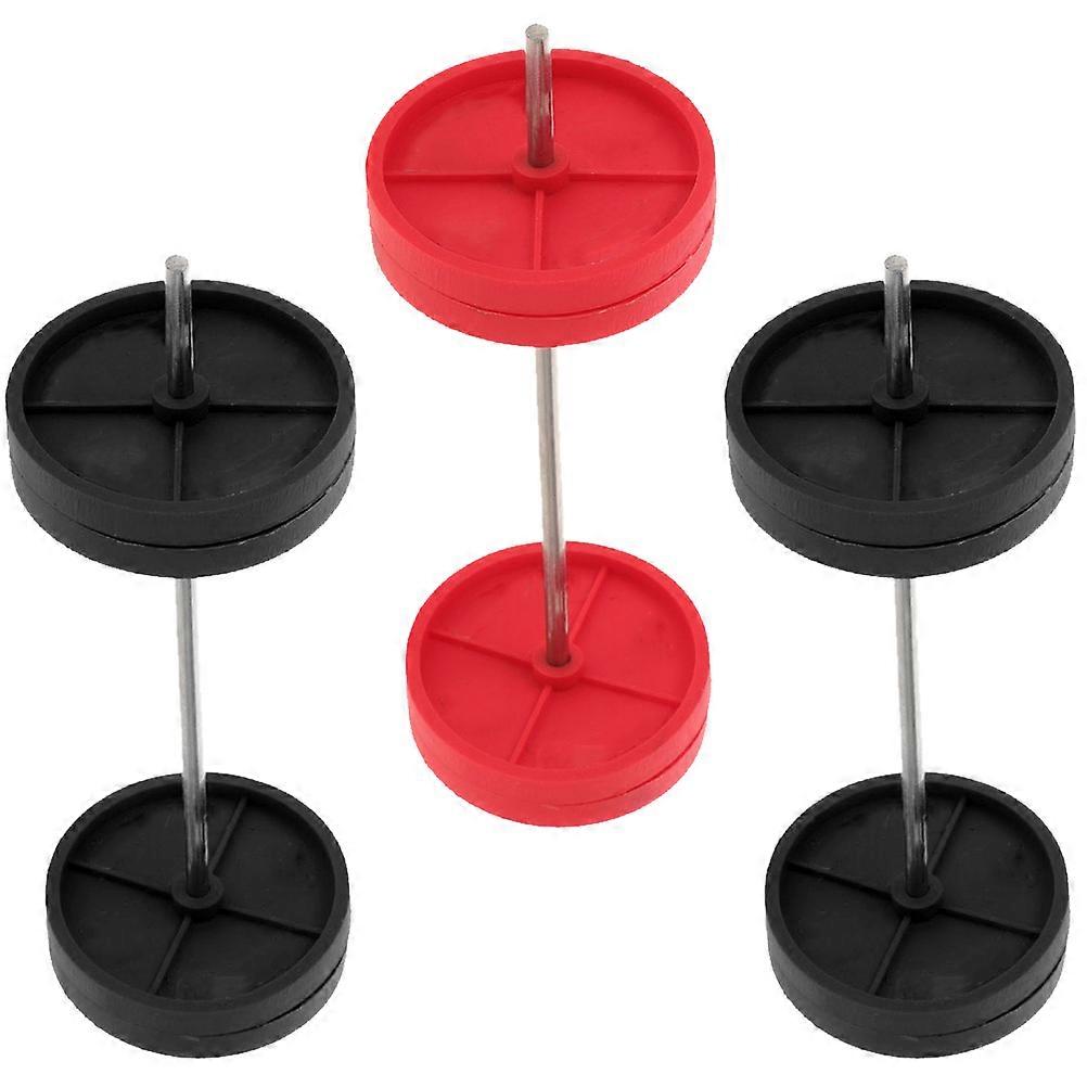 3pcs Miniature Barbell Model for Dollhouse Tiny Fitness Equipment Models Mini Dumbbells Dollhouse Fitness Accessories