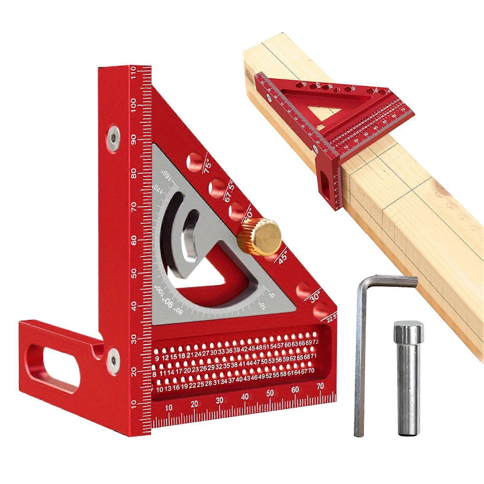 Multi-Angle Measuring Ruler, Precision Aluminum Tool for Woodworking, Metalworking, and Furniture Making