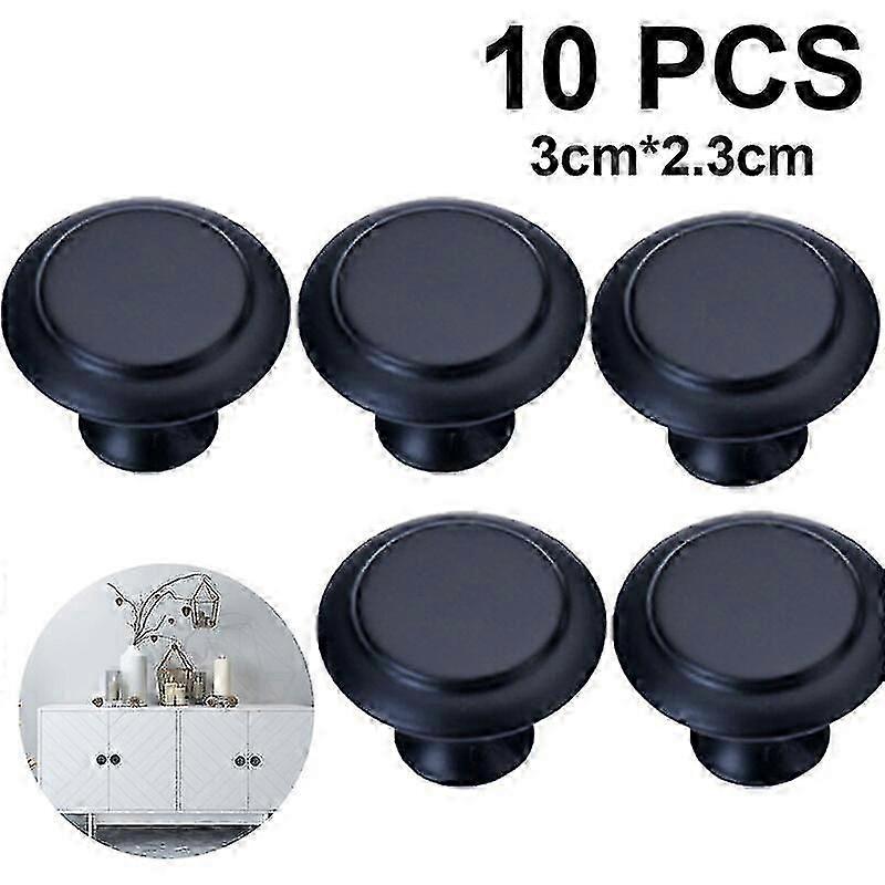 10PCS Cabinet Knobs, Drawer Knobs, Matte Zinc Alloy Handle, Dresser Knobs, Drawer Pulls, Door Knobs, Knobs for Dresser Drawers, black, L