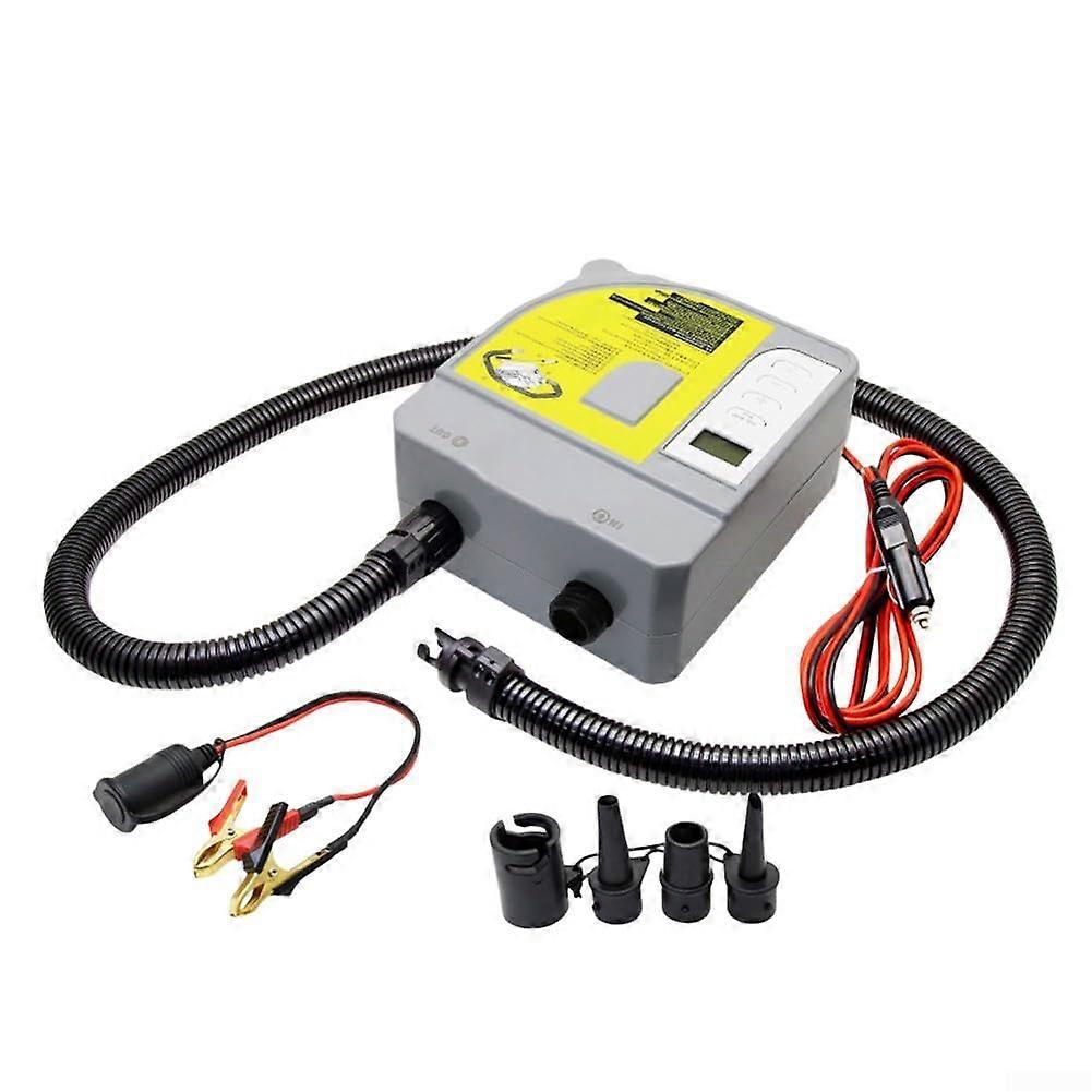 Efficient 12V Electric Pump for Outdoor Use Adjustable Pressure Control for Inflatable For Kayaks and Air Mattresses