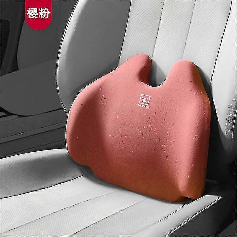 Car Lumbar Cushion Office Backrest Lumbar Support Cushion Memory Foam Seat Lumbar Pillow Back Lumbar Support Cushion, Red