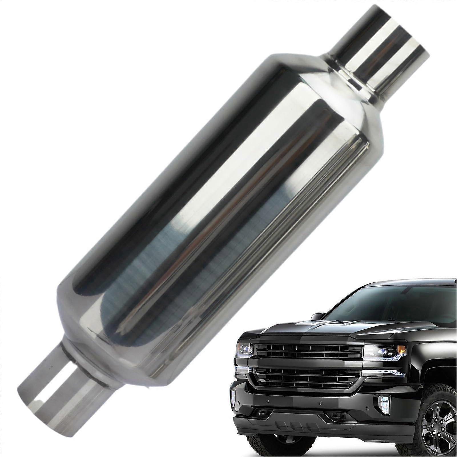 Performance Muffler Tailpipe Muffler, 57mm Diameter, Automotive Replacement Pipes, Reduce Engine Noise