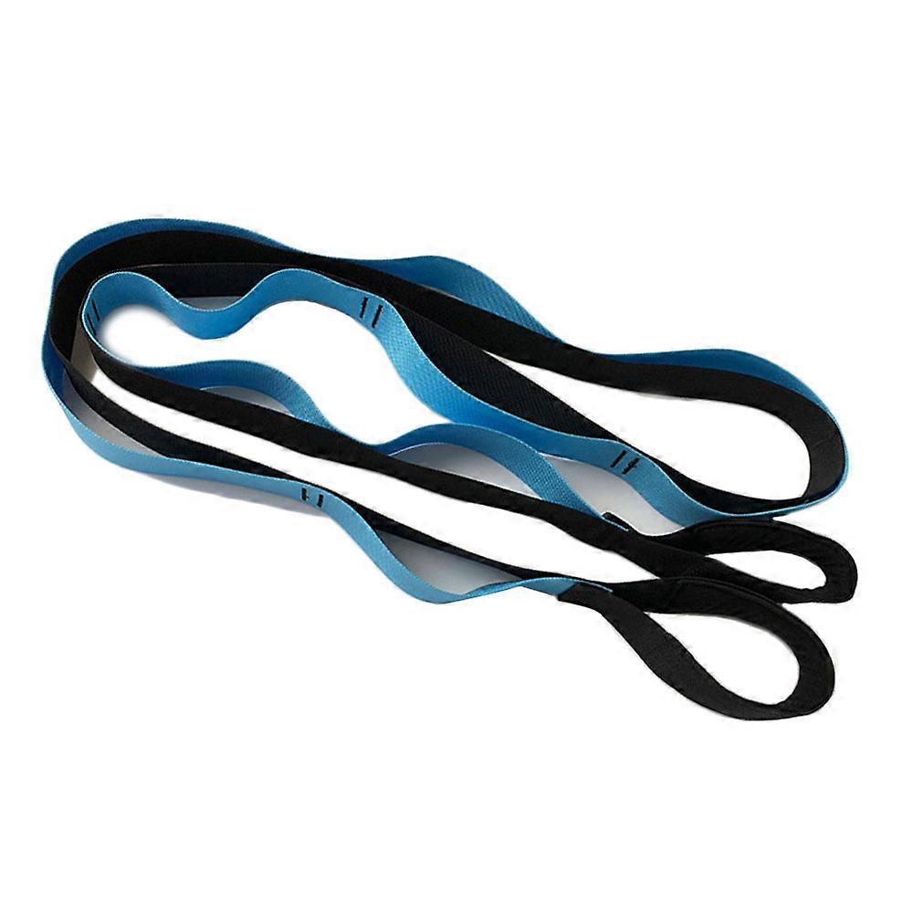 Multi-Loop Stretching Strap for Yoga, Pilates, Sports to Improve Posture, Increase Flexibility, Blue