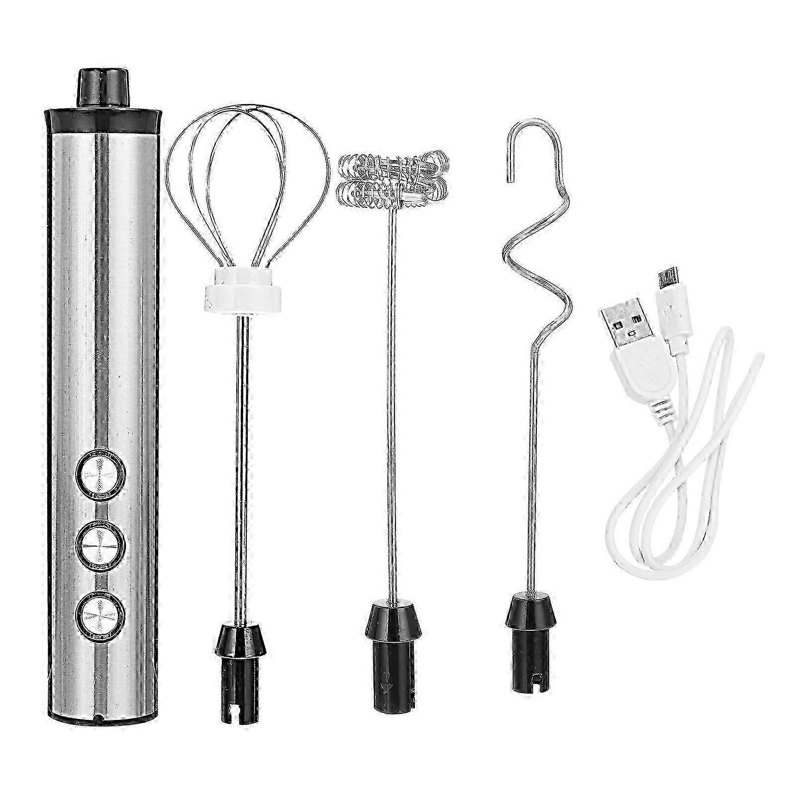 Egg Maker Mini Blender Automatic Coffee Mixer Egg Whisk - Silver