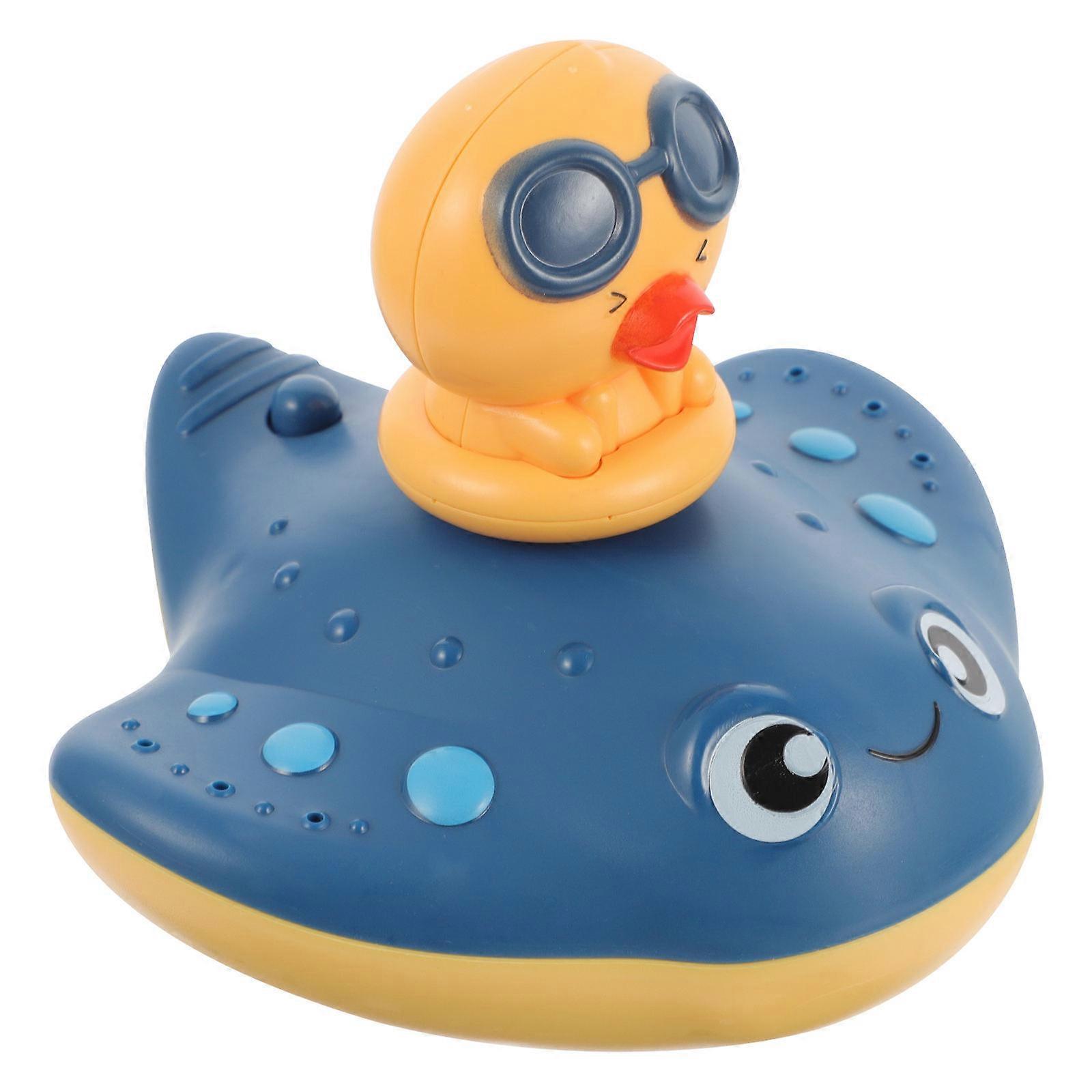 Baby Toys Bathtub Toy Ray Shape Blue Plastic for Floating 1Set