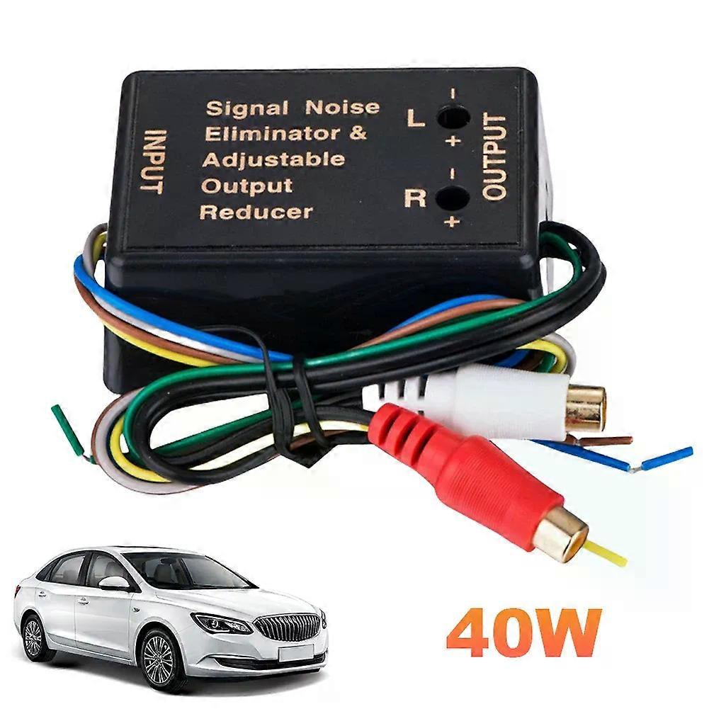 2 Way High Level To Low Level Converter 12-24V Car Audio RCA Converter Car Speaker Audio Converter 40W Adjustable RCA Adapter