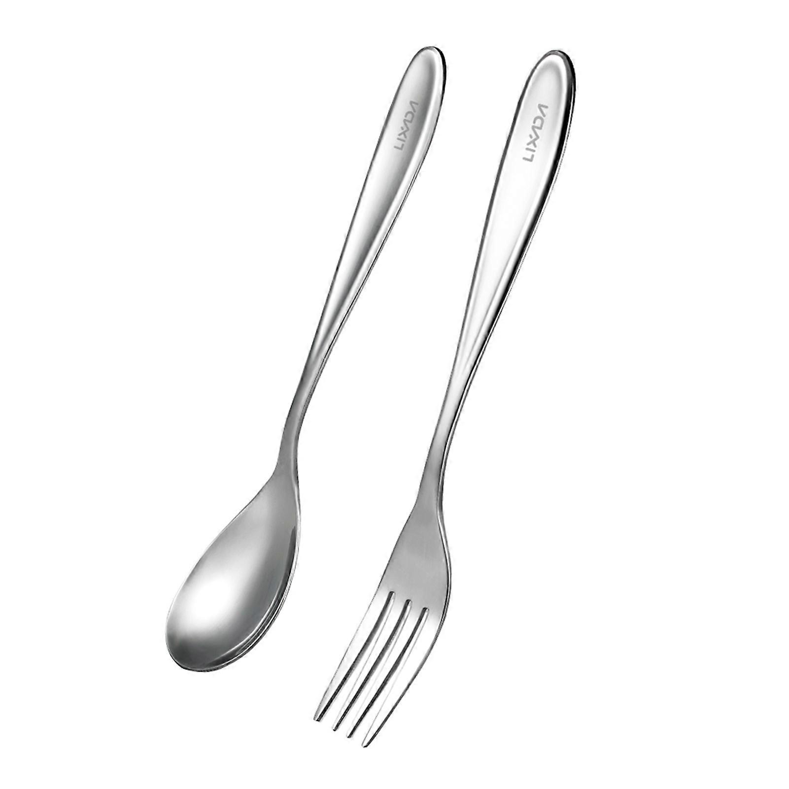 Titanium Spoon Fork Set Lightweight 19.8cm 20.6cm Durable