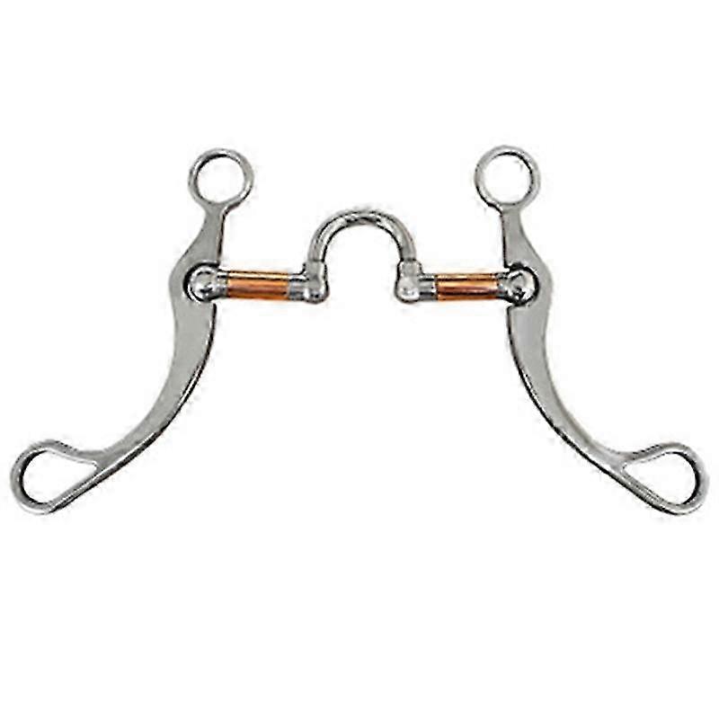 Stainless Steel Snaffle Bit Horse Bits Western Snaffle Bits for Mouth Training Bit with Copper Port